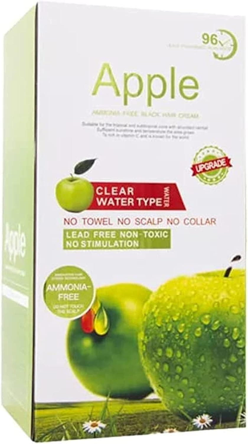 Apple Ammonia-Free Black Hair Cream, No-Toxic, No Stimulation, Natural Black Hair Color cream - 500ml (Apple, 500ml)
