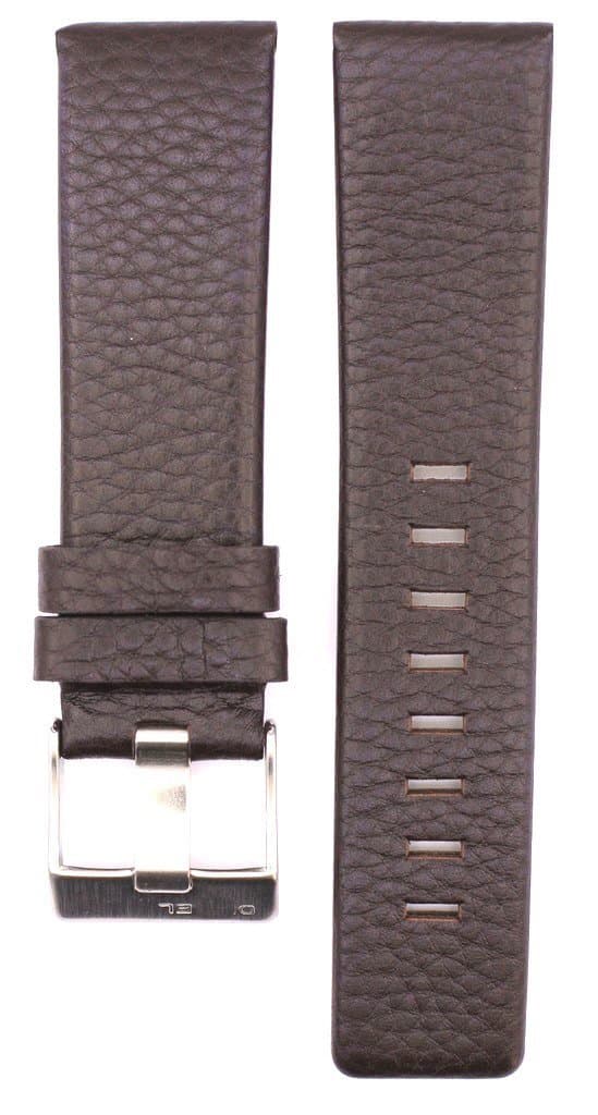 24mm Brown Genuine Leather Watch Strap Compatible Diesel DZ4204