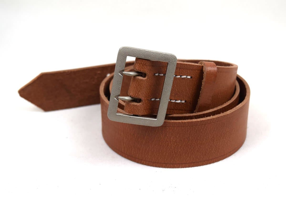 Replica WWII German Vintage Officer Double Claw Wehrmacht Belt Brown