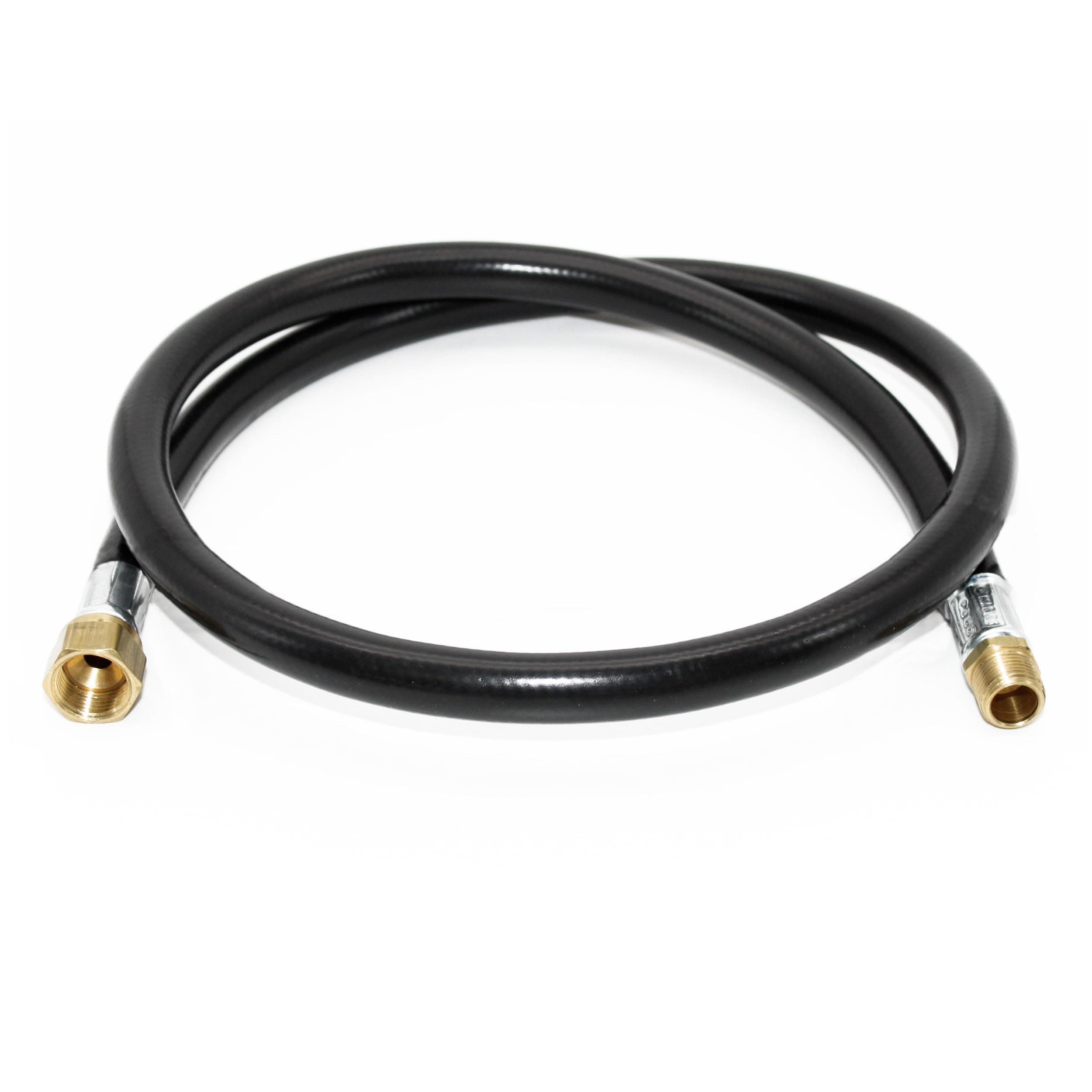 48-inch Propane Thermo Plastic Hose Assembly, 3/8-inch ID, 3/8-inch MPT X 1/2-inch Female Flare, for RVs and Travel Trailers
