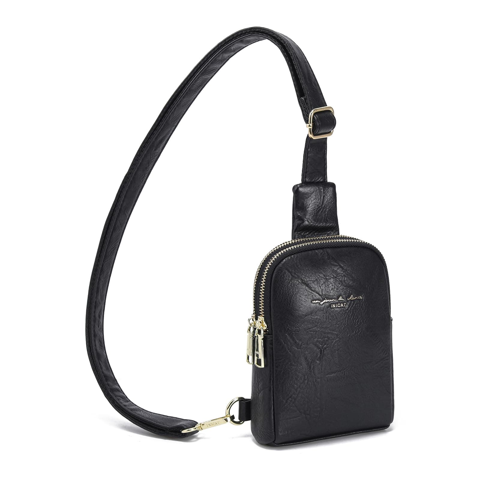 INICAT Travel Small Sling Bag Leather Crossbody Bags for Women Fanny Packs Cross Body Bag for Woman Cross Body Purses