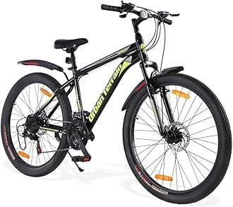 Urban Terrain Galaxy Ultra Multispeed High Performance Mountain Cycles for Men with Front Suspension and Dual Disc Brake MTB Bike 26T (21 Speed, Green)
