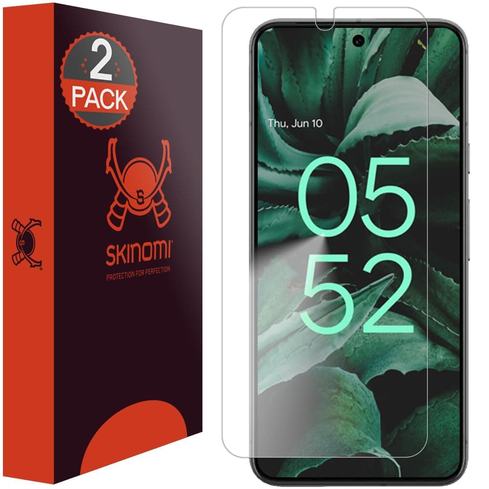 Skinomi Screen Protector Compatible with Google Pixel 8 (2-Pack) Clear TechSkin TPU Anti-Bubble HD Film