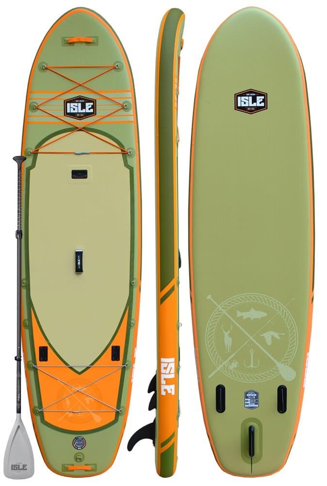 ISLE 11'6" Sportsman | Inflatable Fishing Stand Up Paddle Board | 6” Thick iSUP and Accessory Pack | Durable and Lightweight | 36" Extra Stable Wide Stance | Up to 320 lbs