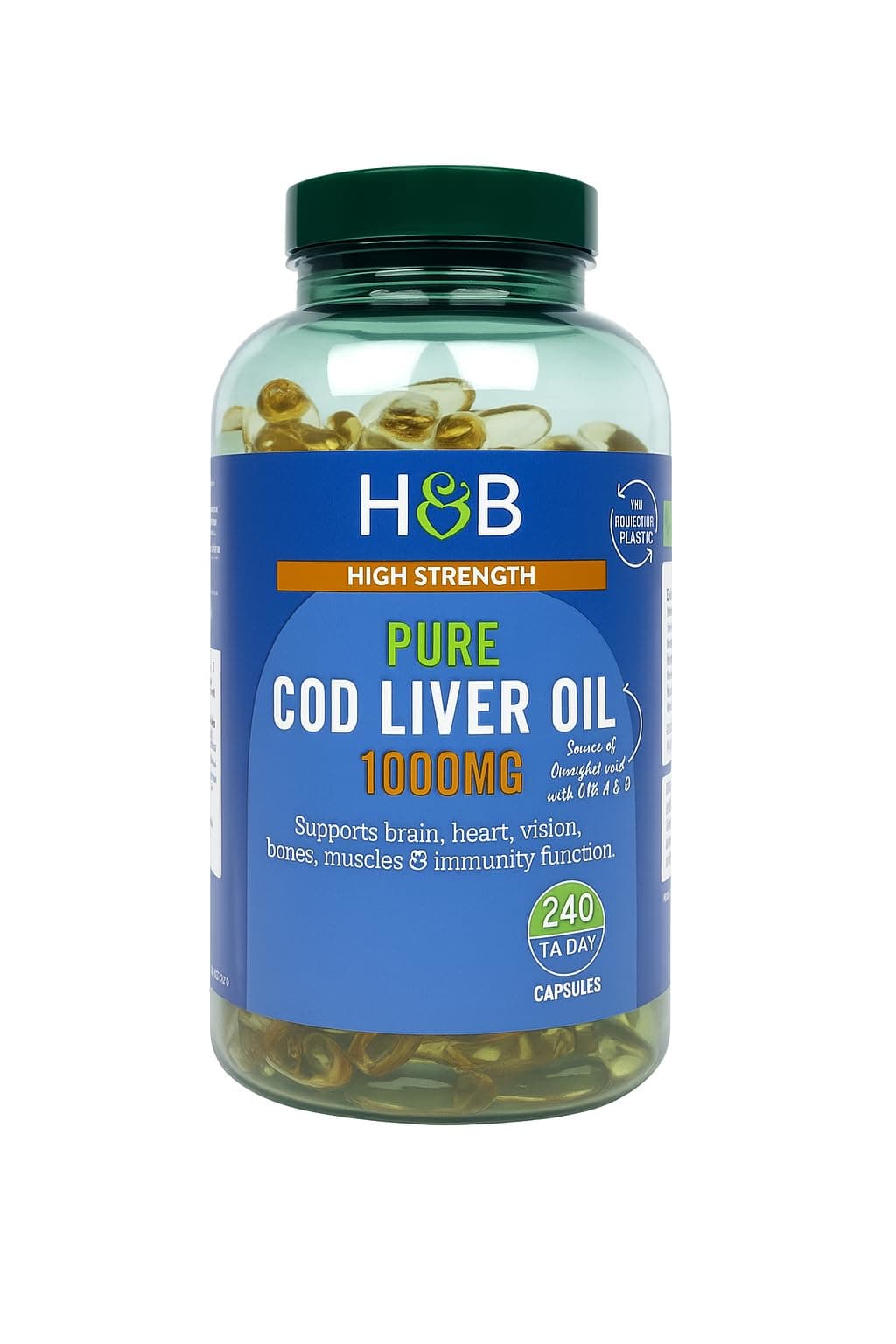 Bestori Holland & Barrett Pure Cod Liver Oil 1000mg 240 Capsules