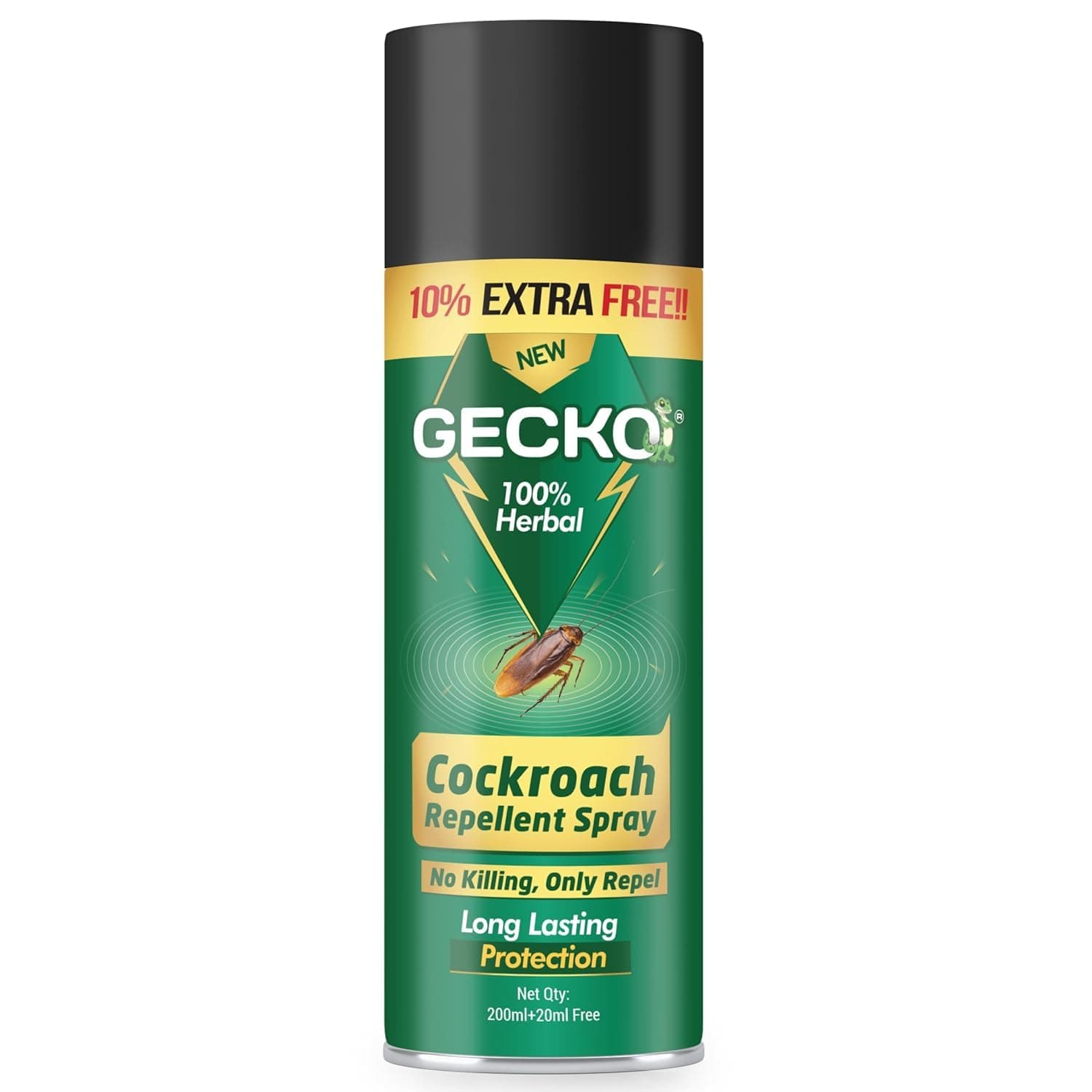 Gecko Cockraoch Repellent Spray - Non-Toxic Cockroach Repellent for Home, Kitchen, and Office, Human & Pet Friendly with Refreshing Fragrance and biodegradable 100% Natural(200Ml)