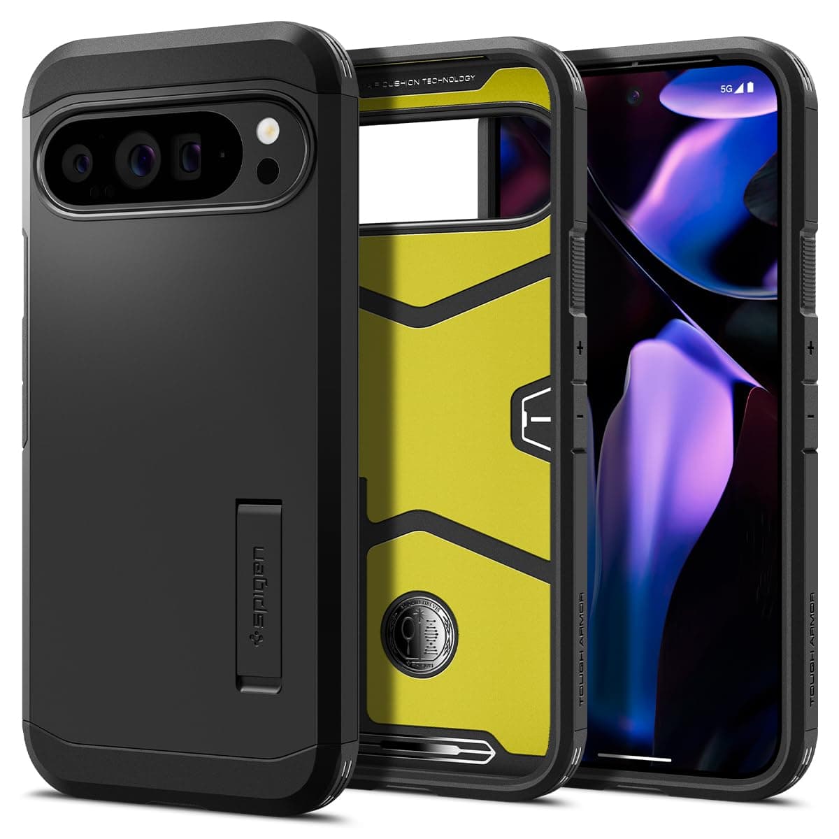 Tough Armor designed for Google Pixel 9 Pro XL case cover with Extreme Impact Foam - Black