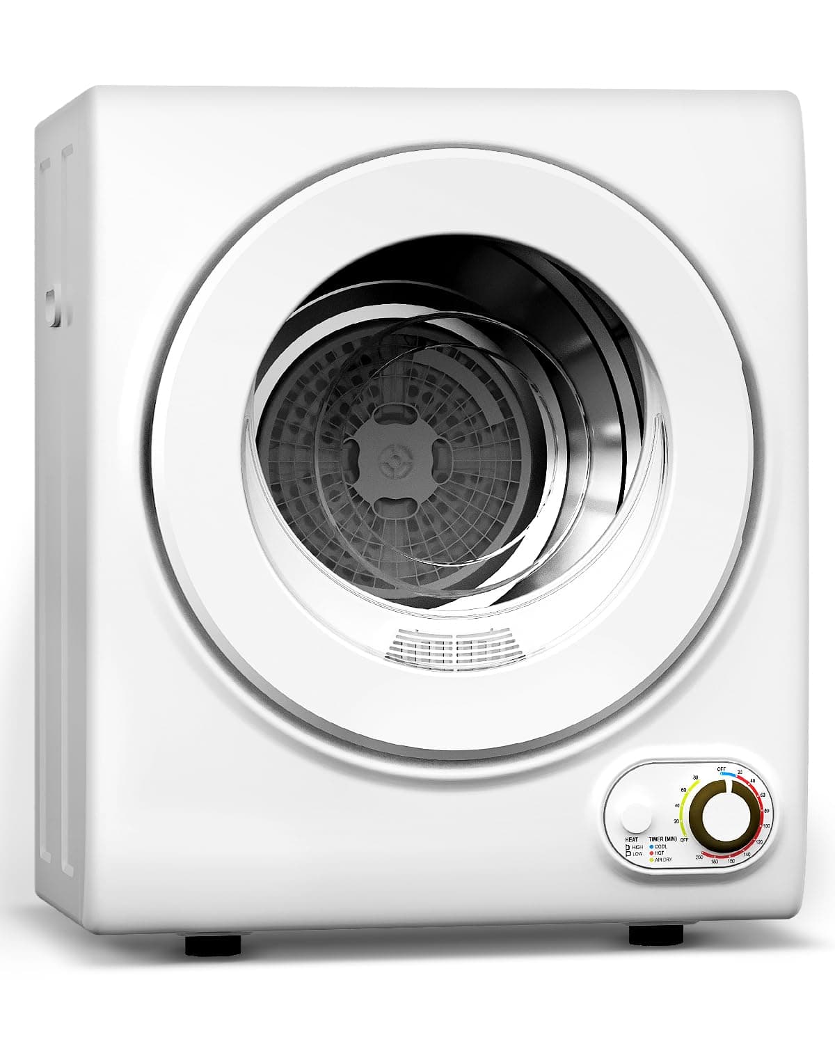 110V Portable Dryer – 850W Compact Clothes Dryer with 4 Automatic Drying Modes, Stainless Steel Tub, Simple Control Knob for Apartments, Dorms & Small Spaces