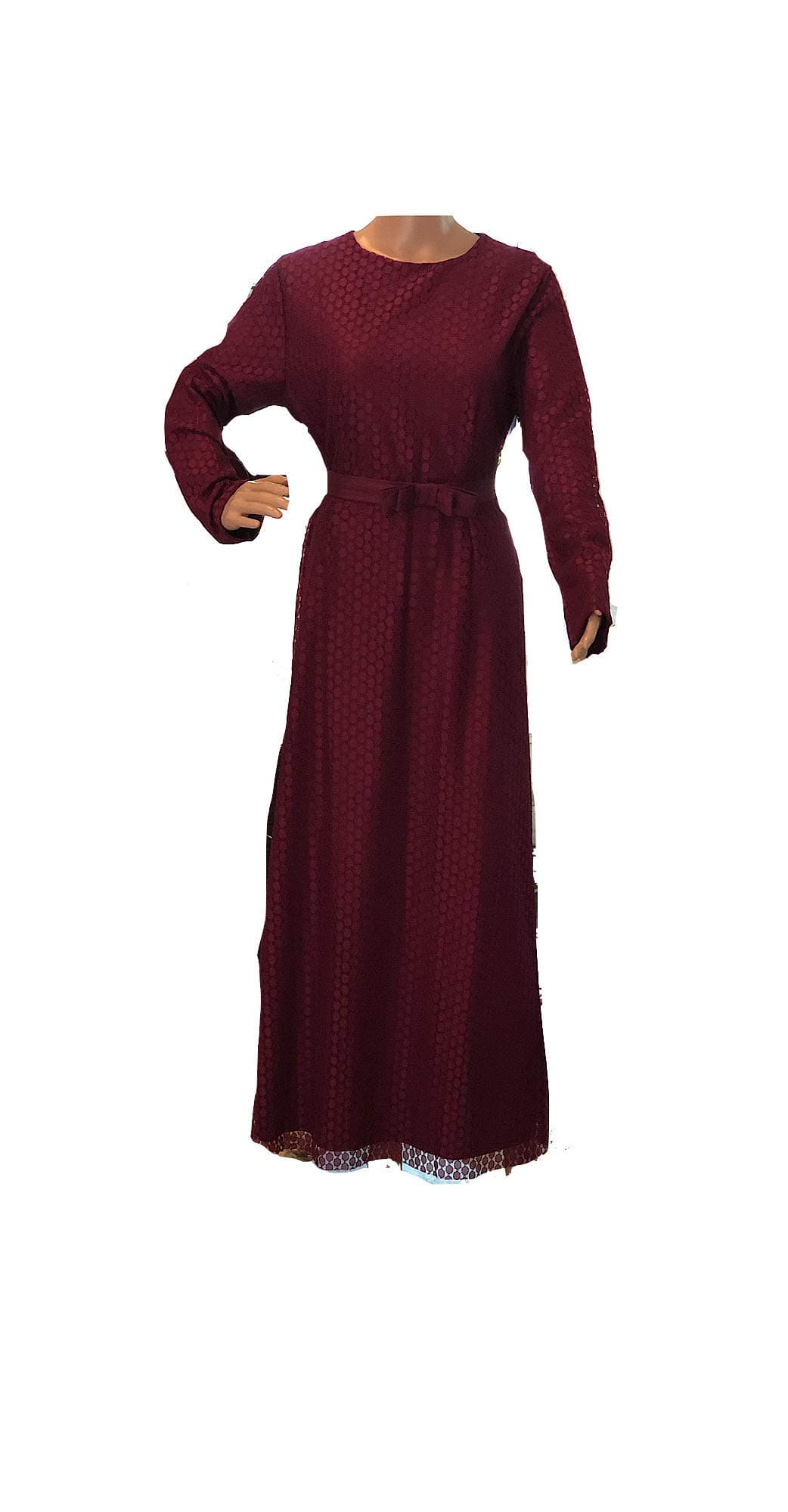 Burgundy Formal Dress for Women Maxi Gown Evening wear Casual Dress