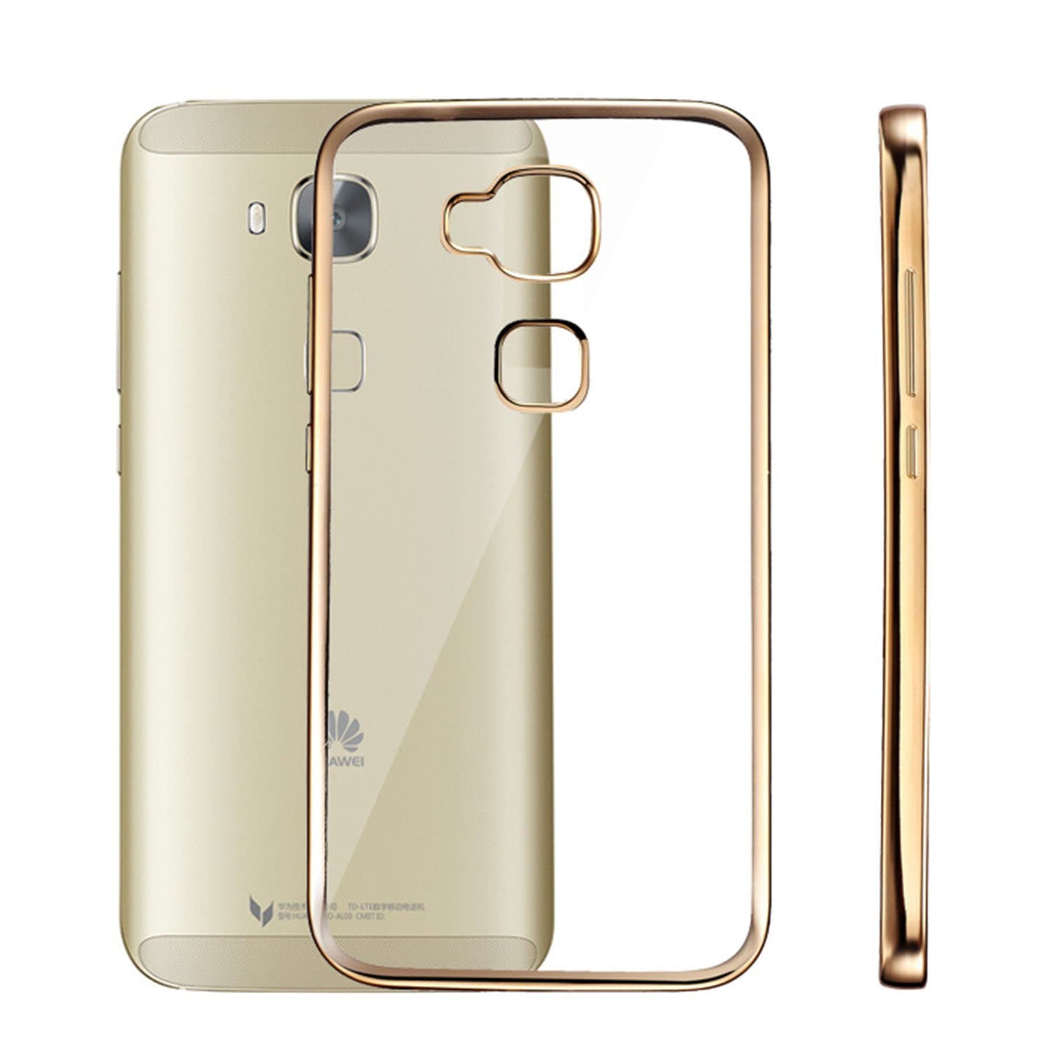 Ambaiyi Ultra Slim Plating TPU Silicone Case Bling Bumper for Huawei GX 8 / Huawei G8 , Gold