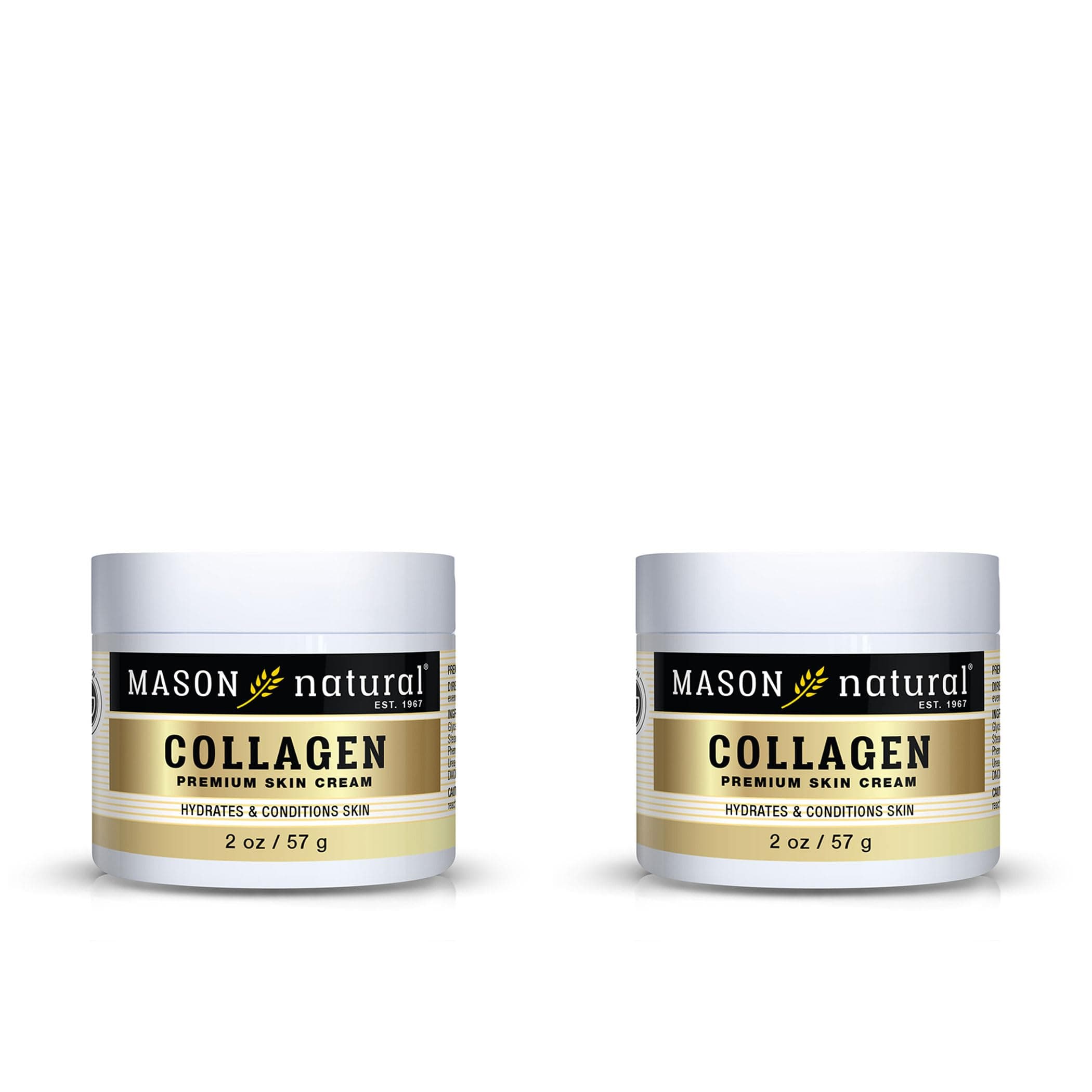 Mason Natural Vitamins Collagen Beauty Cream 100% Pure Pear Scent 2-Oz Jars - Pack of 2