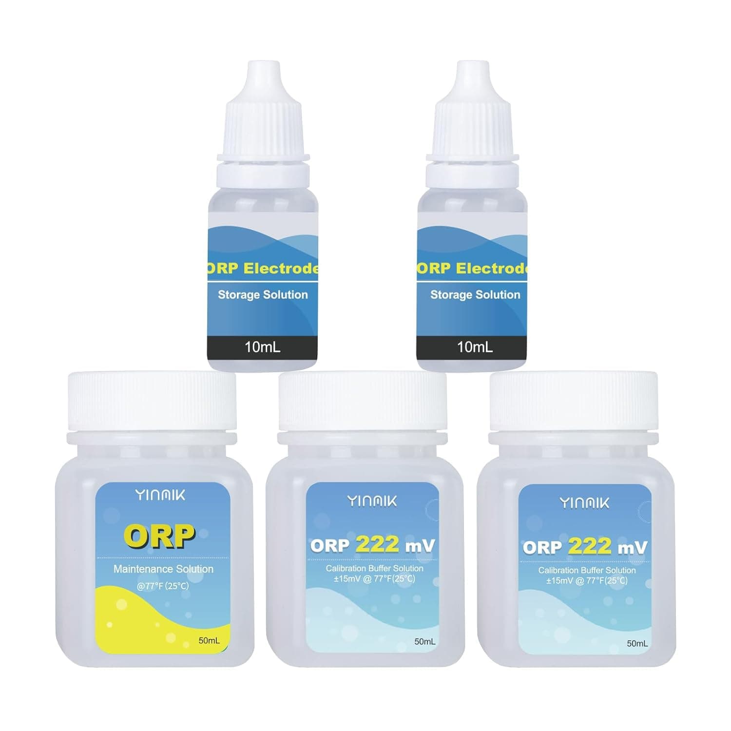 YINMIK ORP Maintenance Solution, ORP Calibration Solution, ORP 222mV Calibration Buffer with 2 Bottle ORP Electrode Storage Solution for All ORP Tester of YINMIK GIDIGI CIZTADA Yewhick UIUZMAR ORAPXI