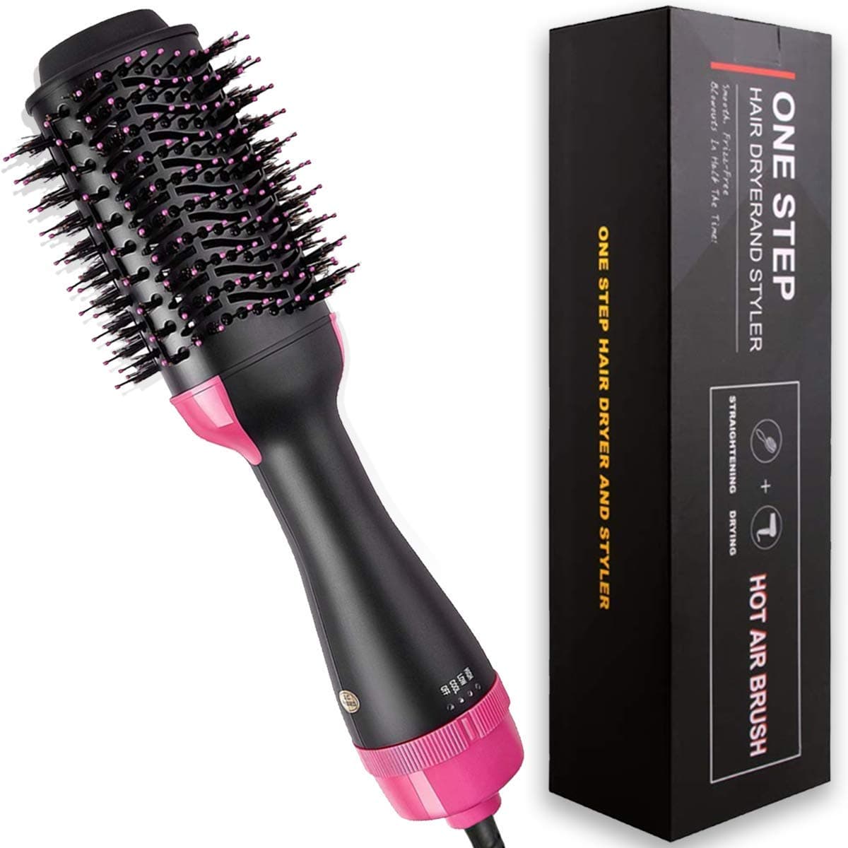 MOHANKHEDA One Step Hair Dryer & Volumizer,Hot Air Brush, Blow Dryer Brush, Ceramic Electric Blow Dryer Styler Straightener, 3 in1 Styling Oval Comb, Negative Ion Hair Straightener Brush