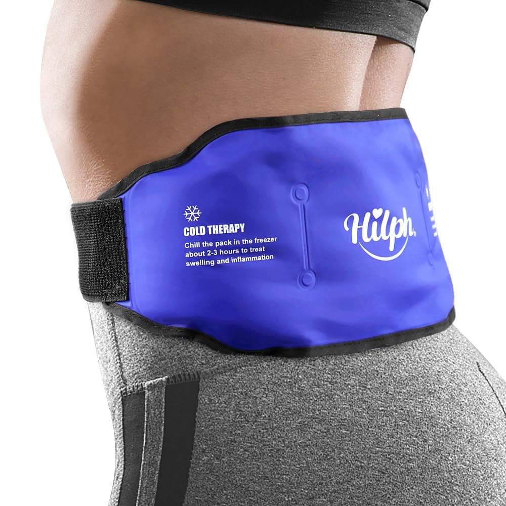 Hilph Ice Pack for Back Pain Relief, Reusable Lower Back Ice Pack Hot Cold Therapy, Lumbar Ice Pack for Back Injuries, Sciatic Nerve, Herniated or Degenerative Disc, Coccyx, Tailbone Pain