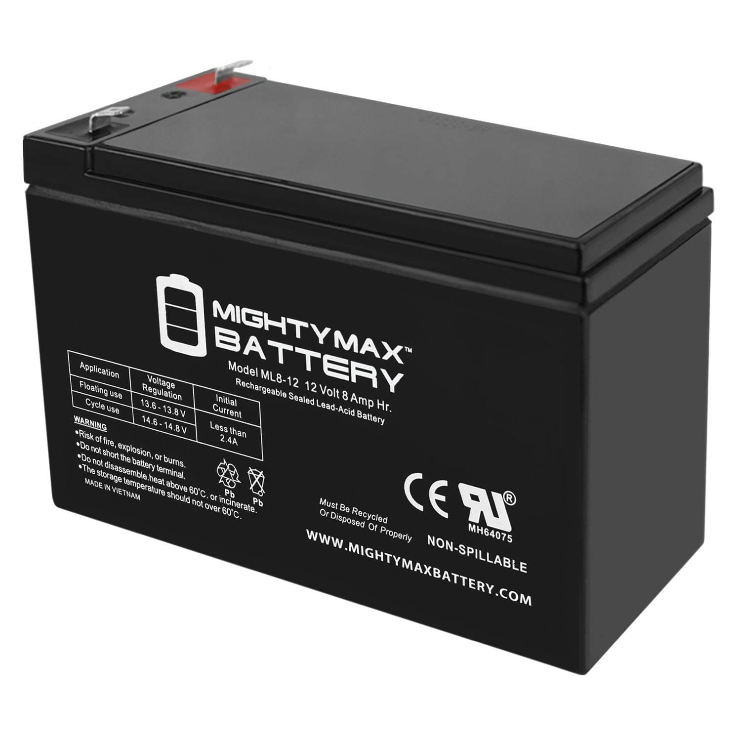 Mighty Max Battery12V 8Ah SLA Battery Replaces Lowrance Elite-3x Fish Finder