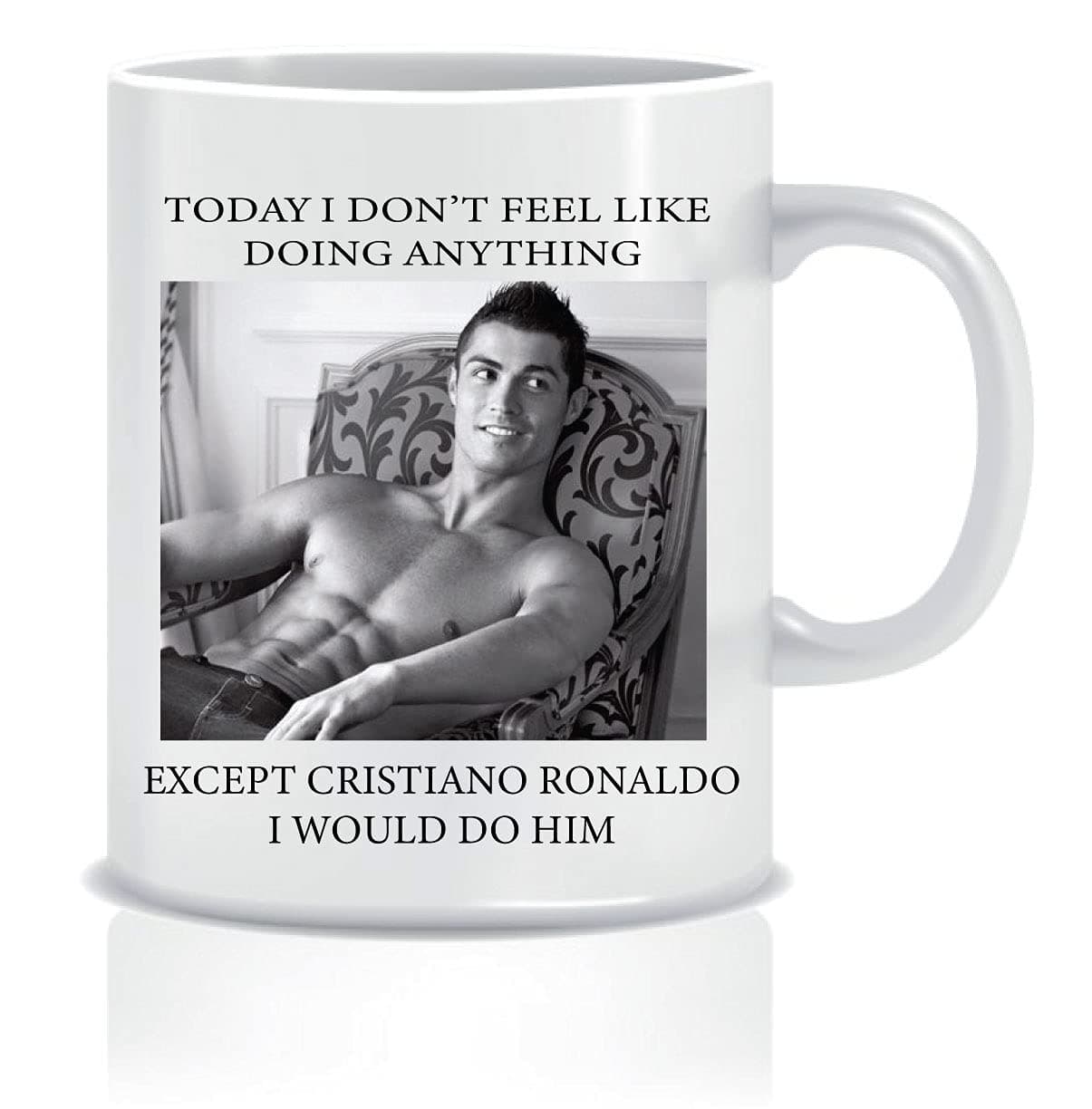 Cheeky Chops Mug - I Would do Cristiano Ronaldo - Novelty Female Celebrity Heartthrob Gift for Her