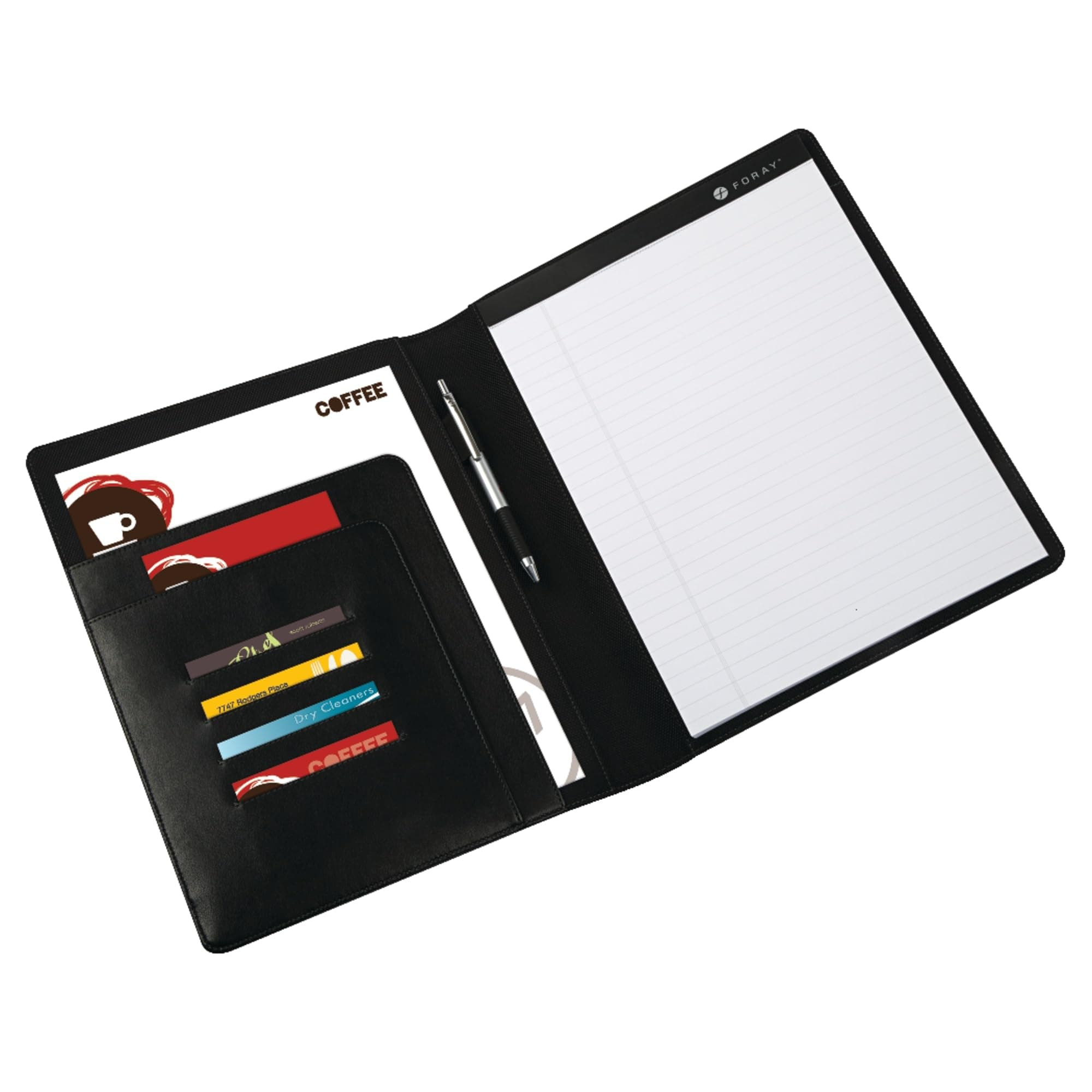 Office Depot® Brand Padfolio, 12-1/2"H x 9-7/8"W, Black Unknown Binding