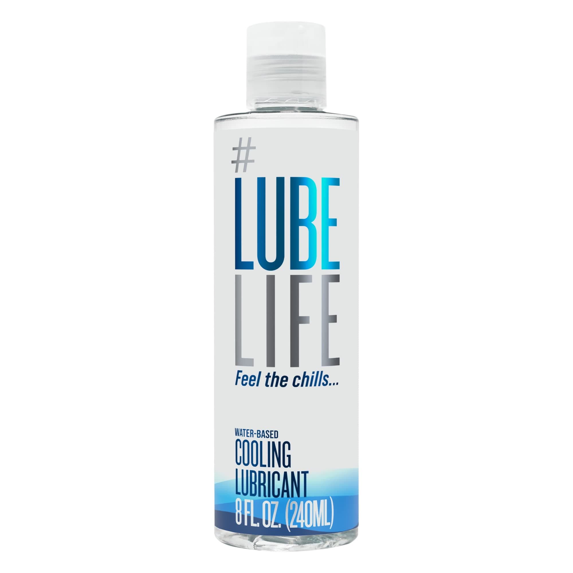 LubeLife Water-Based Cooling Personal Lubricant, Cool Tingling Feel for Men, Women, and Couples, 8 Fl Oz