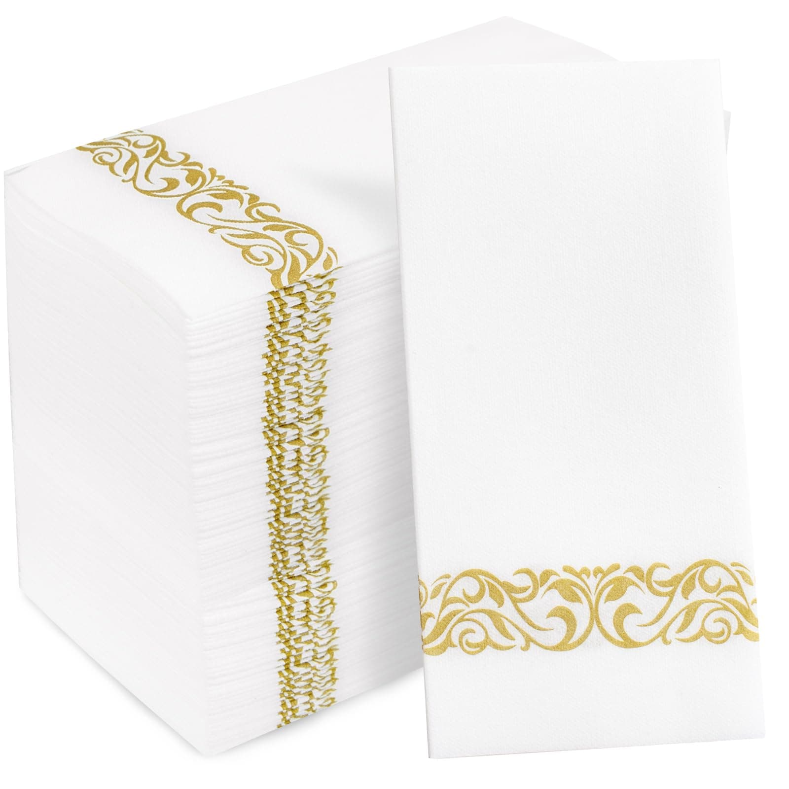 200PCS Gold Napkins Disposable Hand Towels