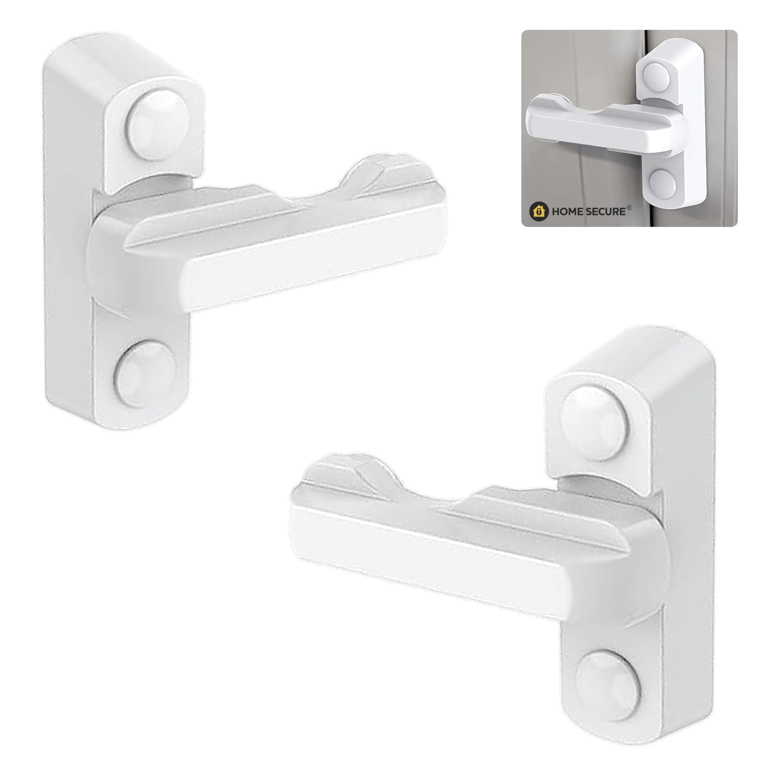 x2 Sash Jammers for uPVC Windows & Doors – Extra Security Window & Door Locks, Anti-Intruder Jammer Locks, White – Home Secure