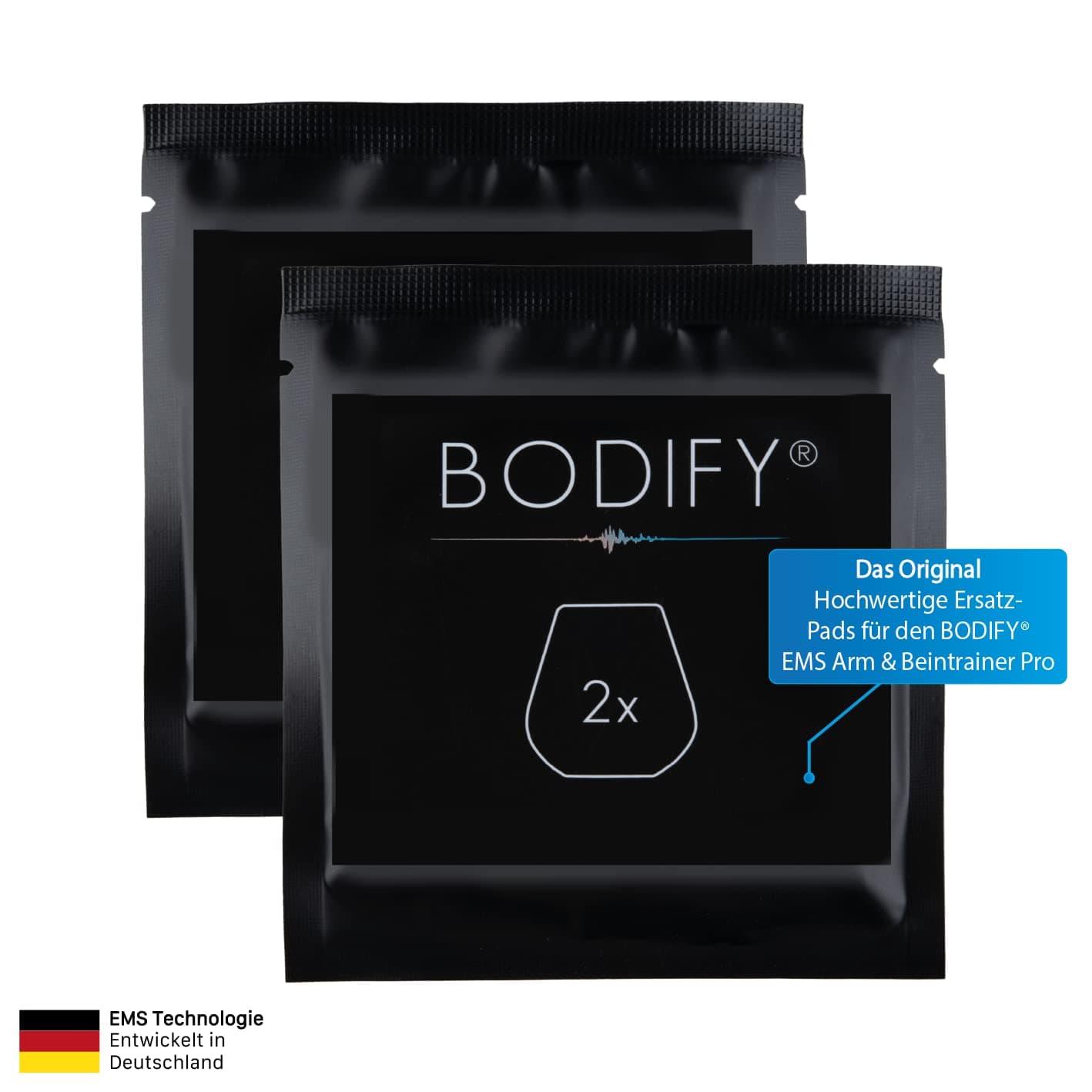 Bodify Original Replacement Pads Set of 2 (Without Controller) for EMS Arm & Leg Trainer Pro - Muscle Trainer for Men and Women