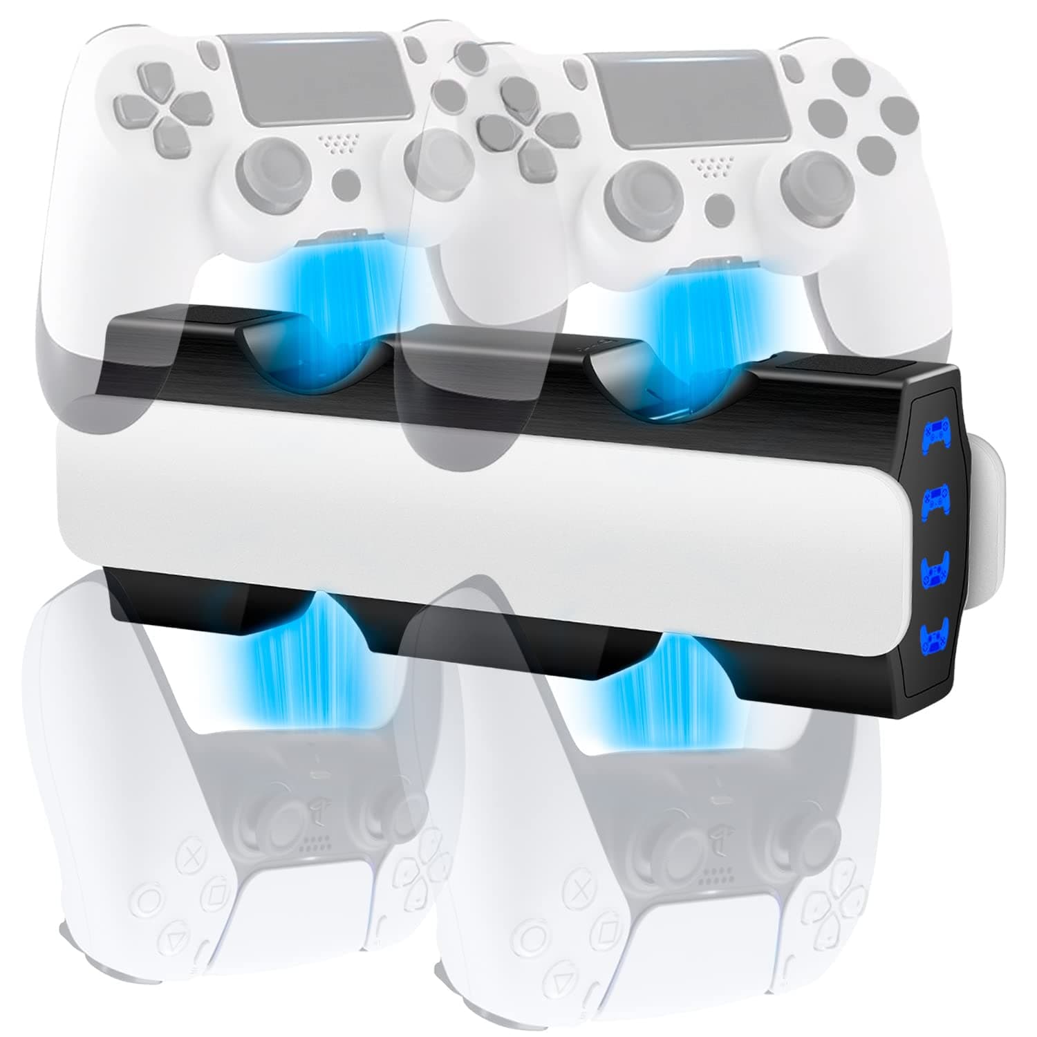 Controller Charger Used for PS4/PS5 Controller, Controller Charging Station Work with Playstation 5/4 with Fast Charging Speed Within 2 Hours