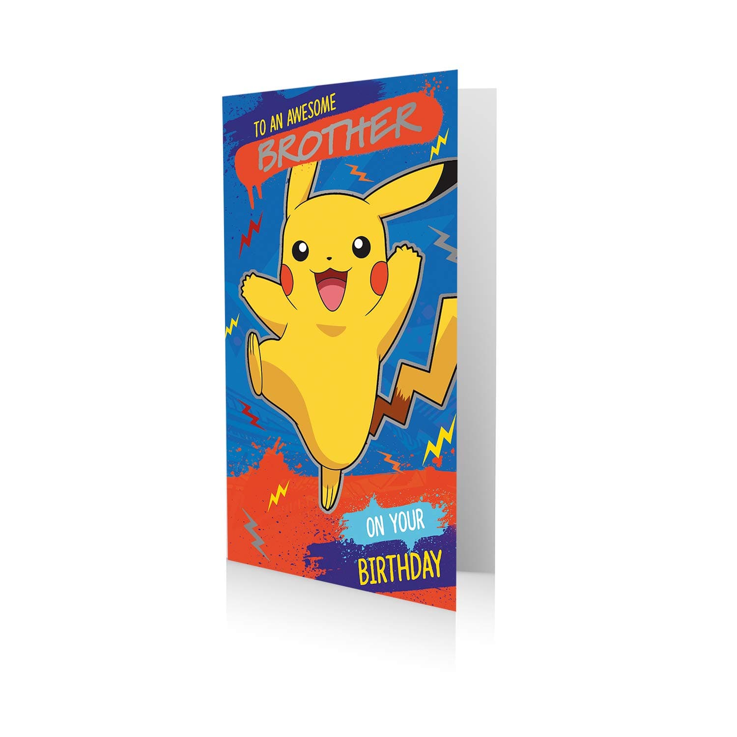Danilo Promotions Limited Danilo Promotions Brother Birthday Card, Pokemon Birthday Card, 22.9 x 12.7 x 5.1 centimetres,Multi