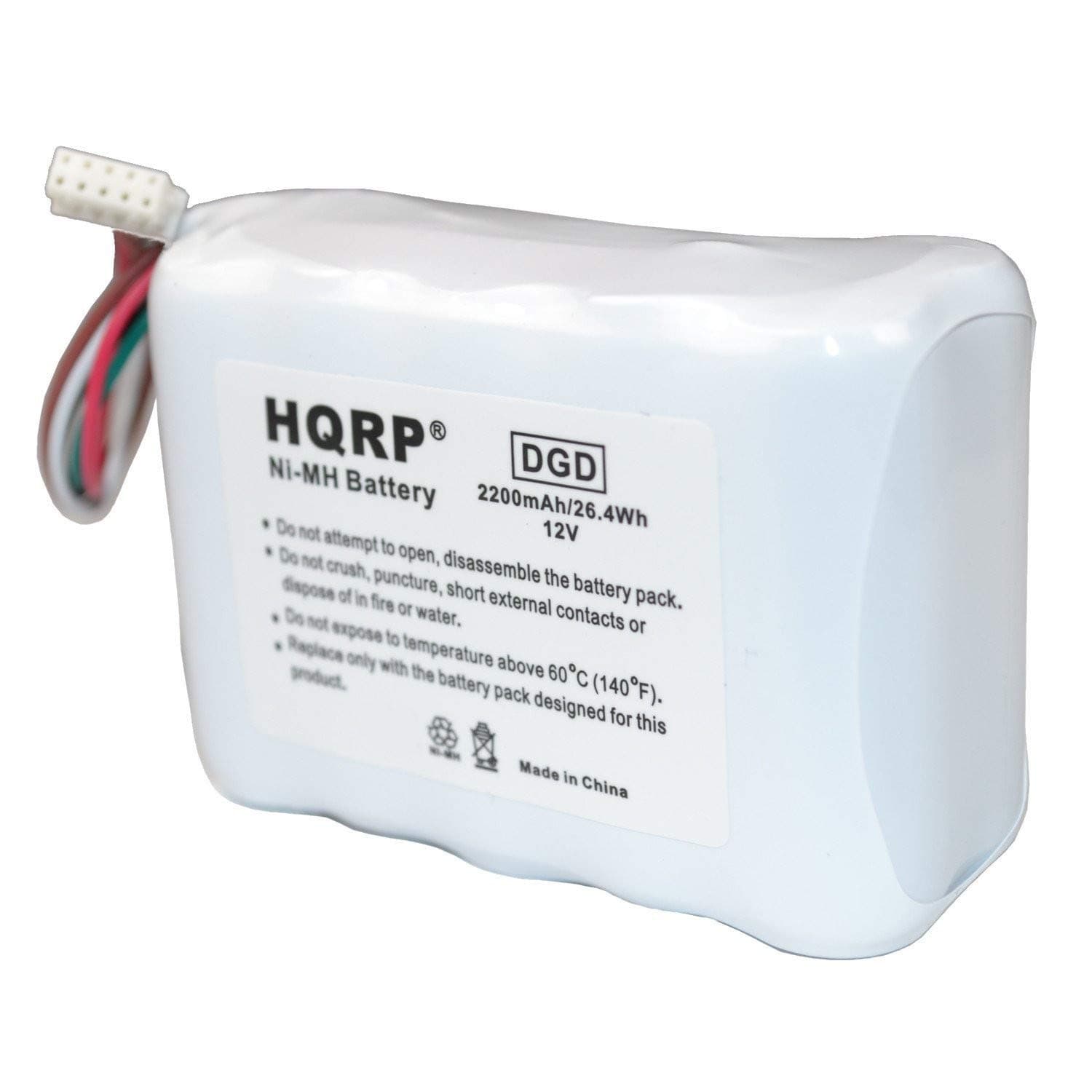 HQRP Battery for Logitech Squeezebox 930-000106, 533-000050, HRMR15/51, NT210AAHCB10YMXZ, X-R0001, 930-000097, 930-000101, 930-000129 Wi-Fi Internet Radio (Black/Red/White)