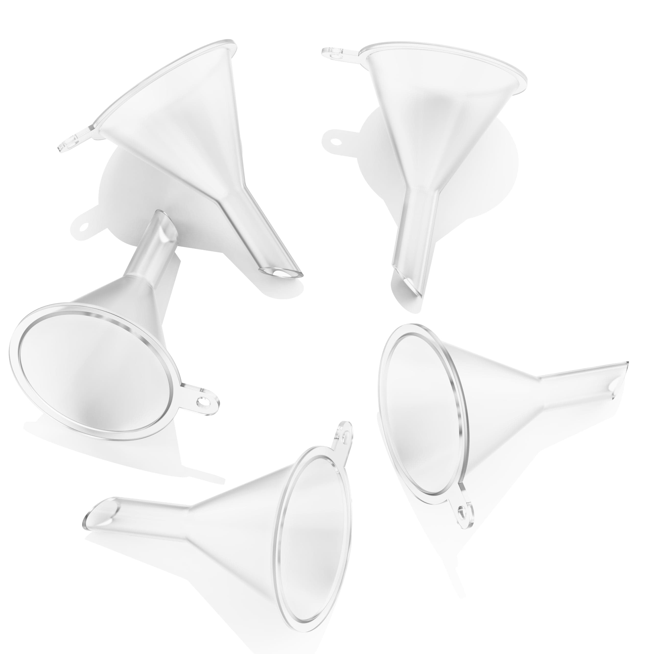 Mini Funnel Small Funnel 5-Pack for Lab Bottles