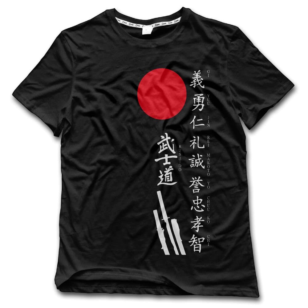 Men's Japanese Kanji Samurai Bushido T Shirts