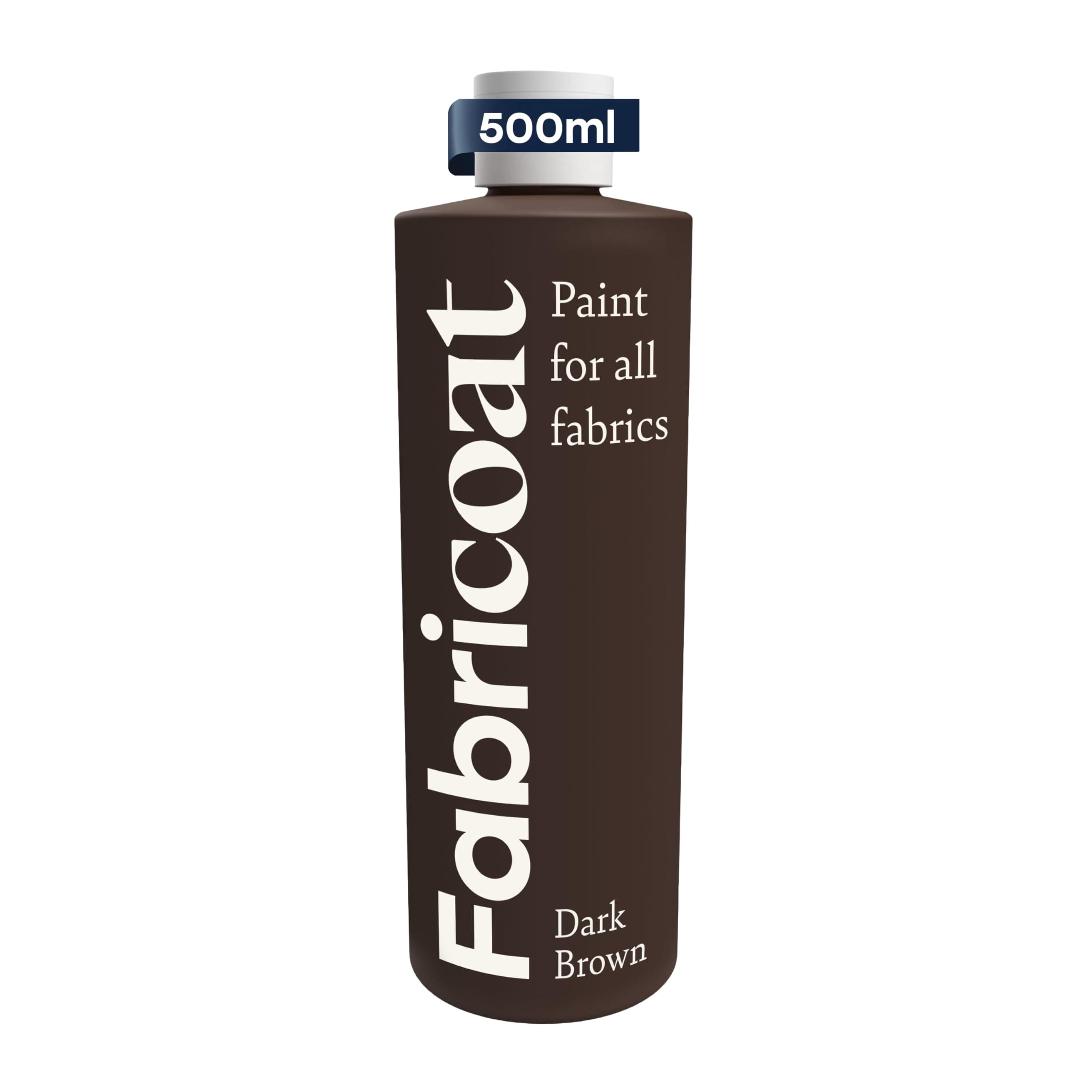 Fabric Upholstery Paint & Dye - 500ml / 17 Fl Oz Dark Brown - Restore or Change Color of Couches, Chairs, Upholstery, Car Interiors, Clothing - Soft, Flexible Finish