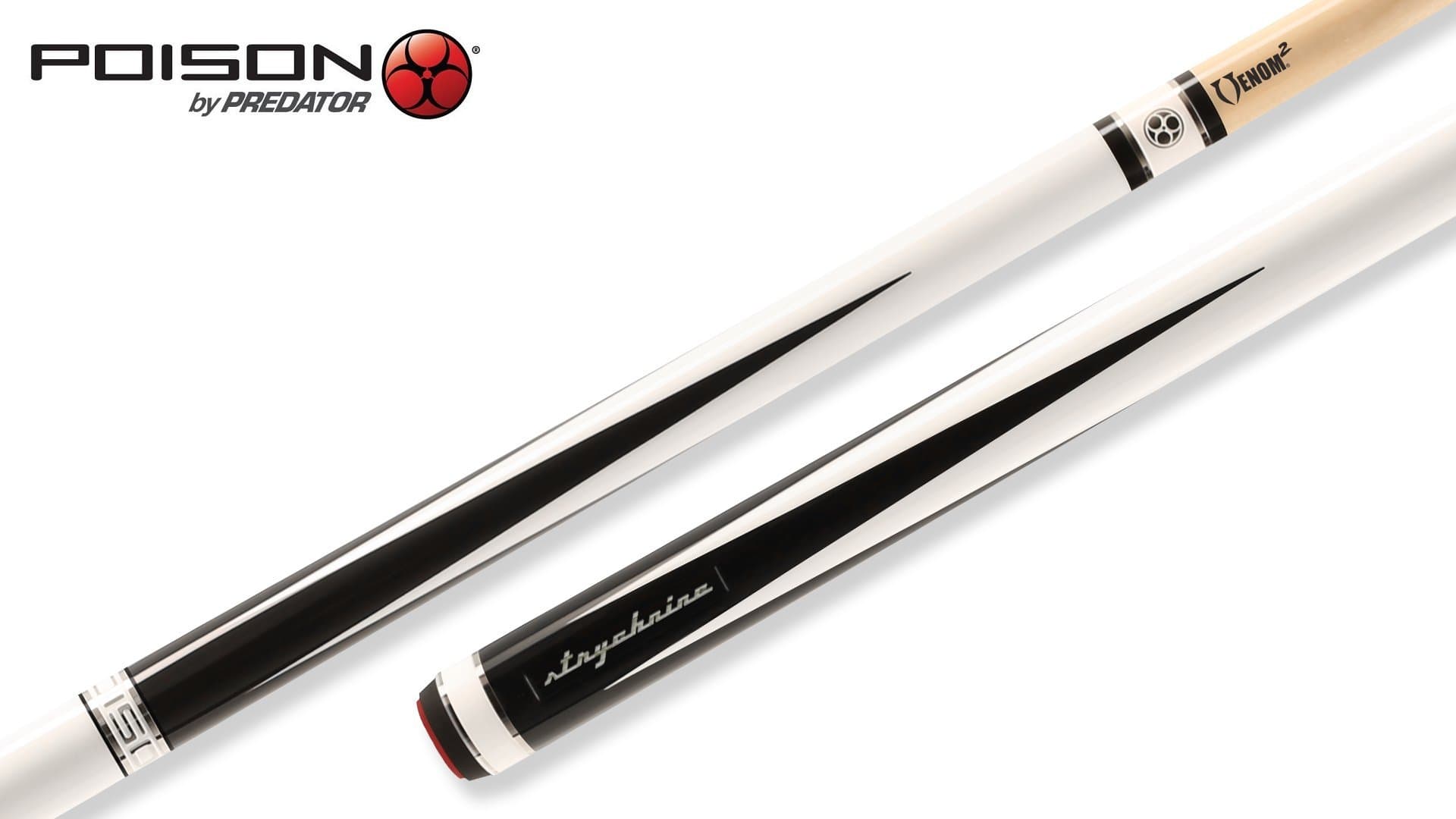 Poison Strychnine-2 Pool Cue with Venom² Low-Deflection Shaft