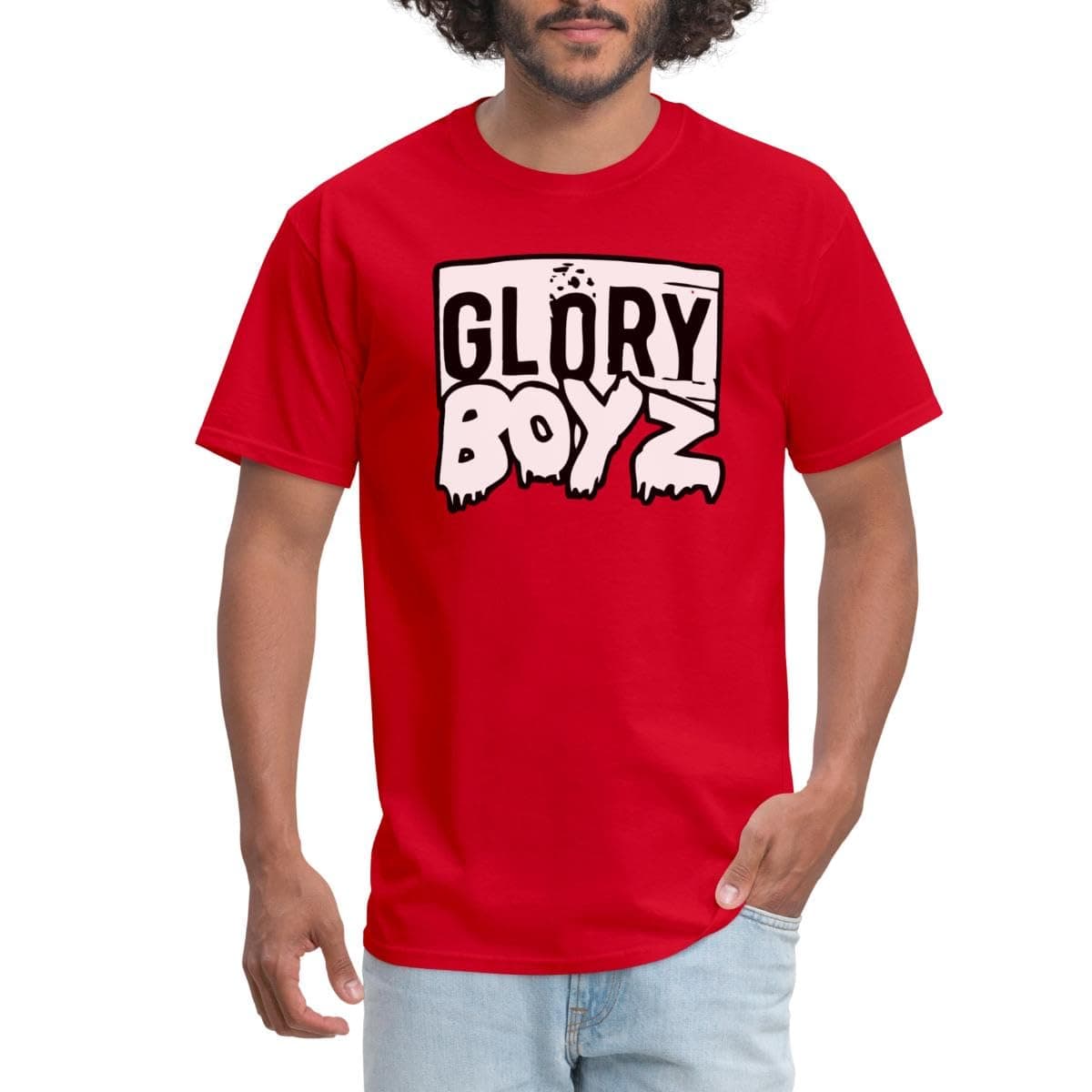 Spreadshirt Glory Boyz GBE Logo mp Men's T-Shirt, S, red