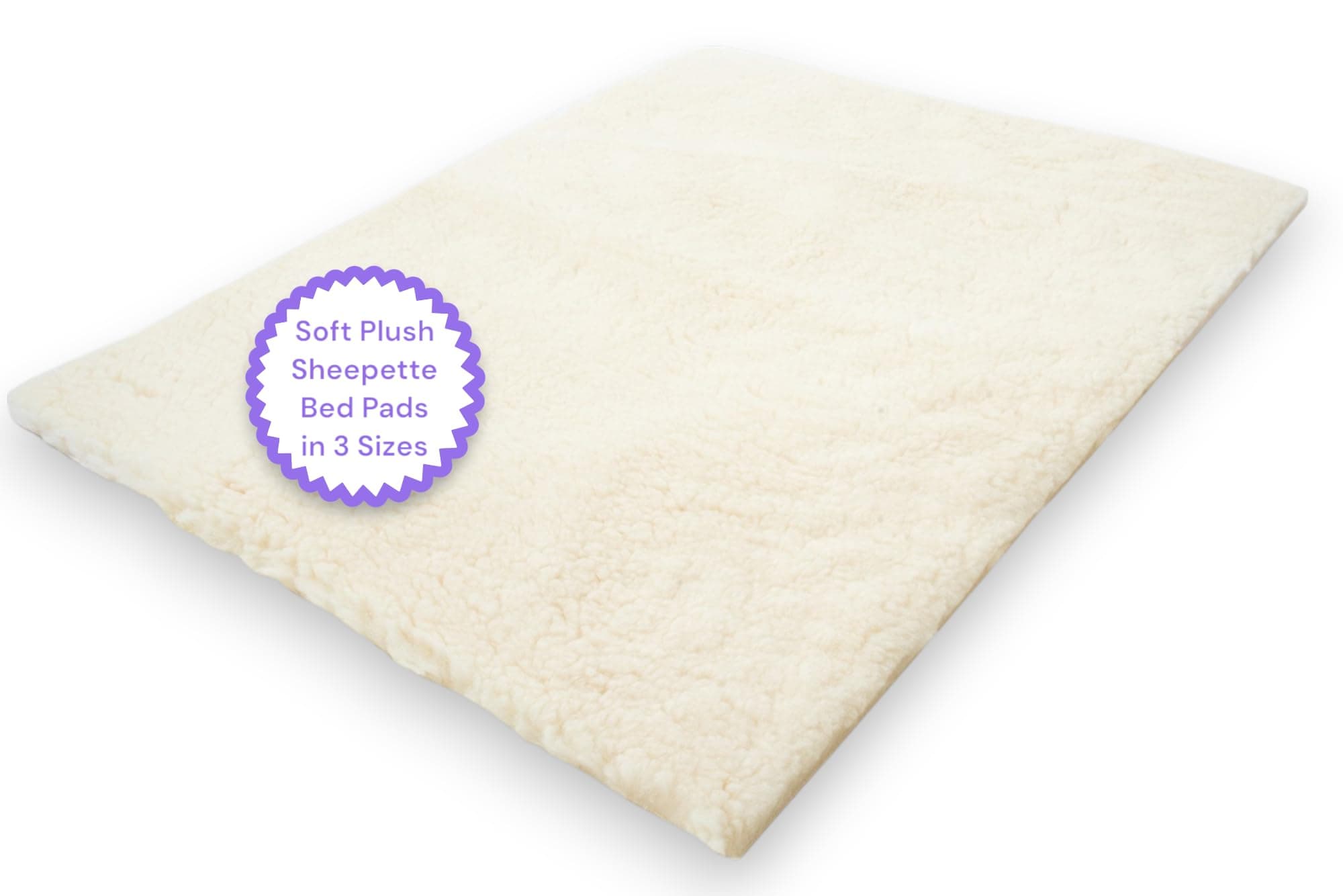 Essential Medical Supply Sheepette Synthetic Lambskin Bed and Furniture Pad - 24" x 30" - Fleece Soft Sheepskin Style Comfort Pad for Home and Mobility Use