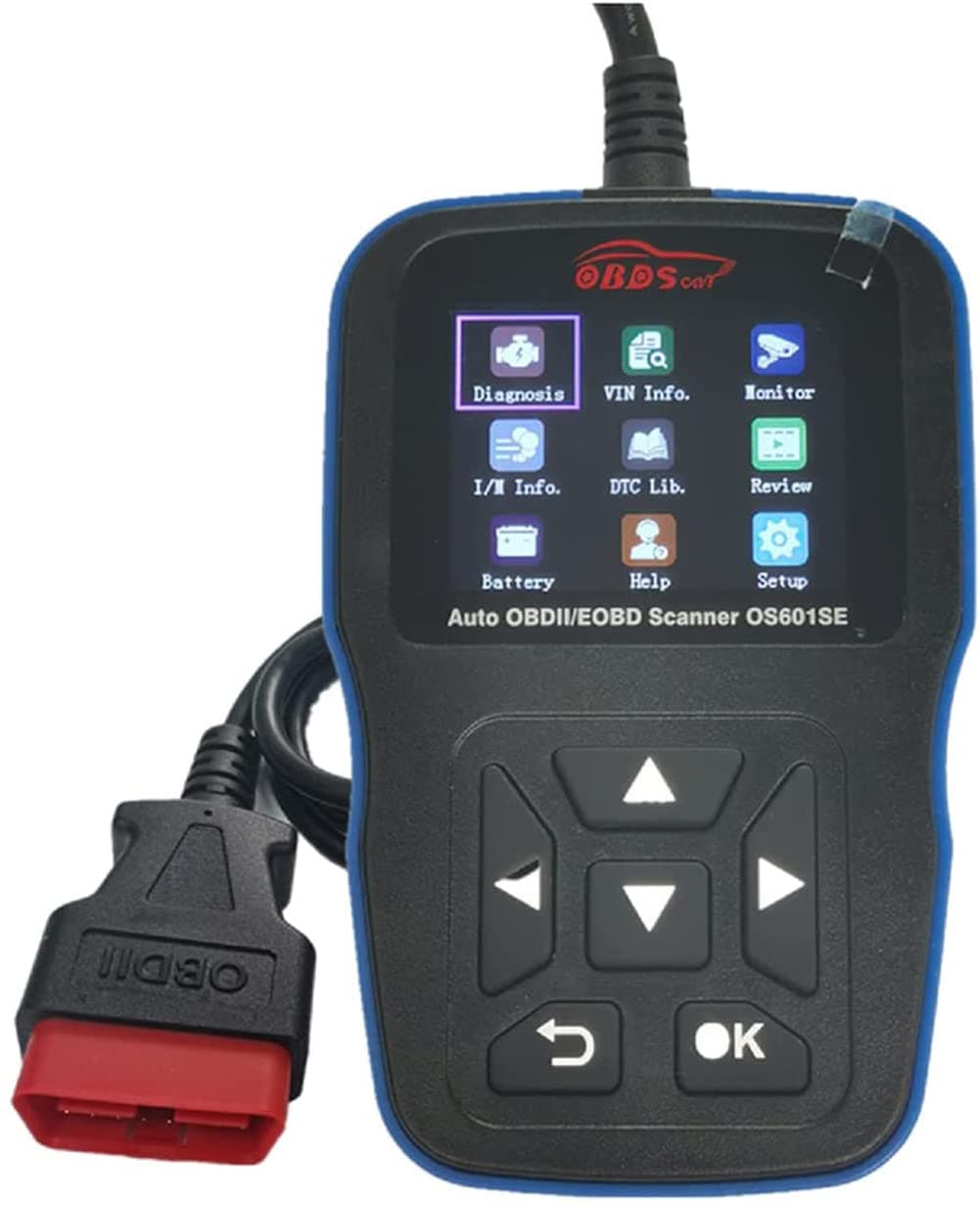 OBDS Car OBD2 Scanner, Code Reader and Battery r OS601SE Professional OBDII Scanner Auto Diagnostic Scan Tool for All OBD II Protocol Cars (Blue)