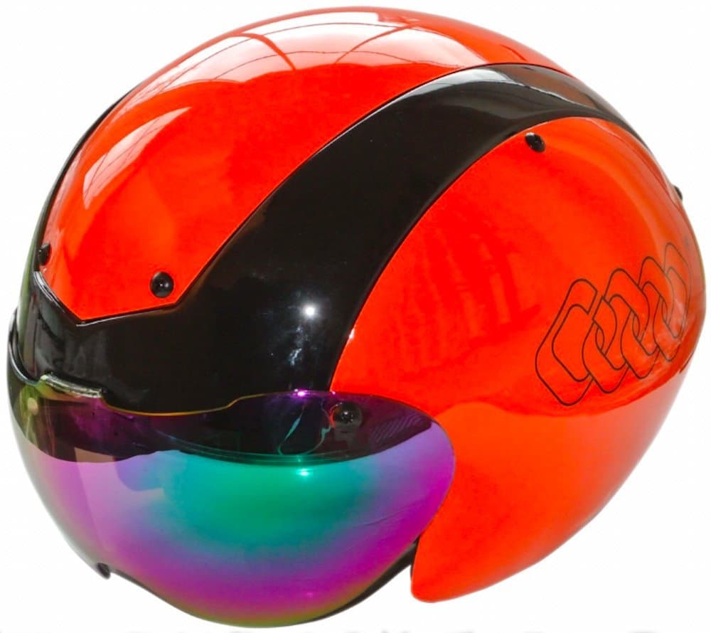G14 Aero Road Bike Cycling Time Trial Triathlon TT Track Race Helmet 2X Visors BLACK ORANGE