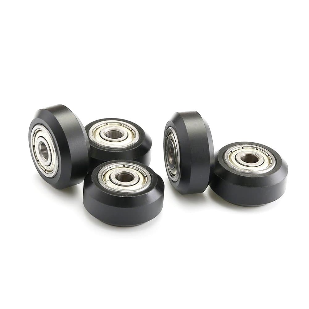 Big Plastic Pulley Wheel with Bearing Idler Pulley Gear Perlin Wheels 5mm Bore for 3D Printer, Large Model, CNC Router Hybrid CR-10, D-Type, I3(5 pcs)