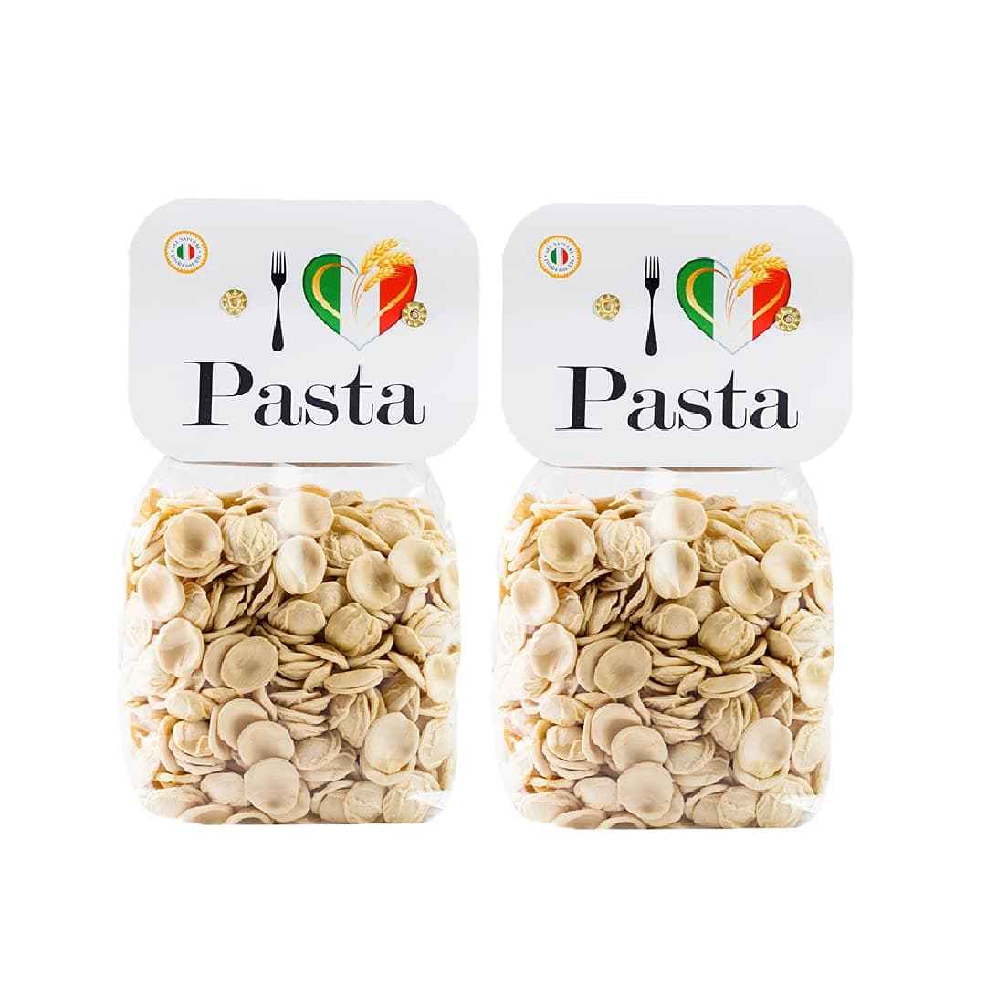 Orecchiette Semola (2x500g), durum wheat semolina, traditional bronze drawing, no preservatives or additives