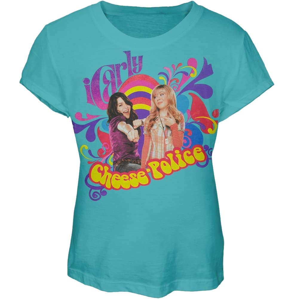 iCarly - Cheese Police Girls Youth T-Shirt - Youth Medium