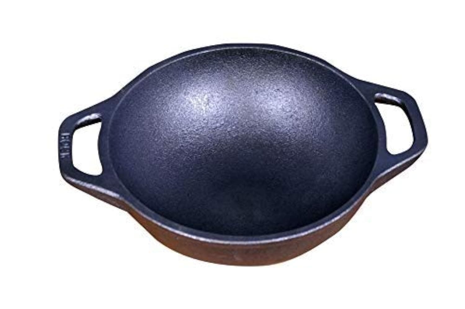 Rock Tawa 7.5 Inch Kadhai (Pre-Seasoned Cast Iron) Black