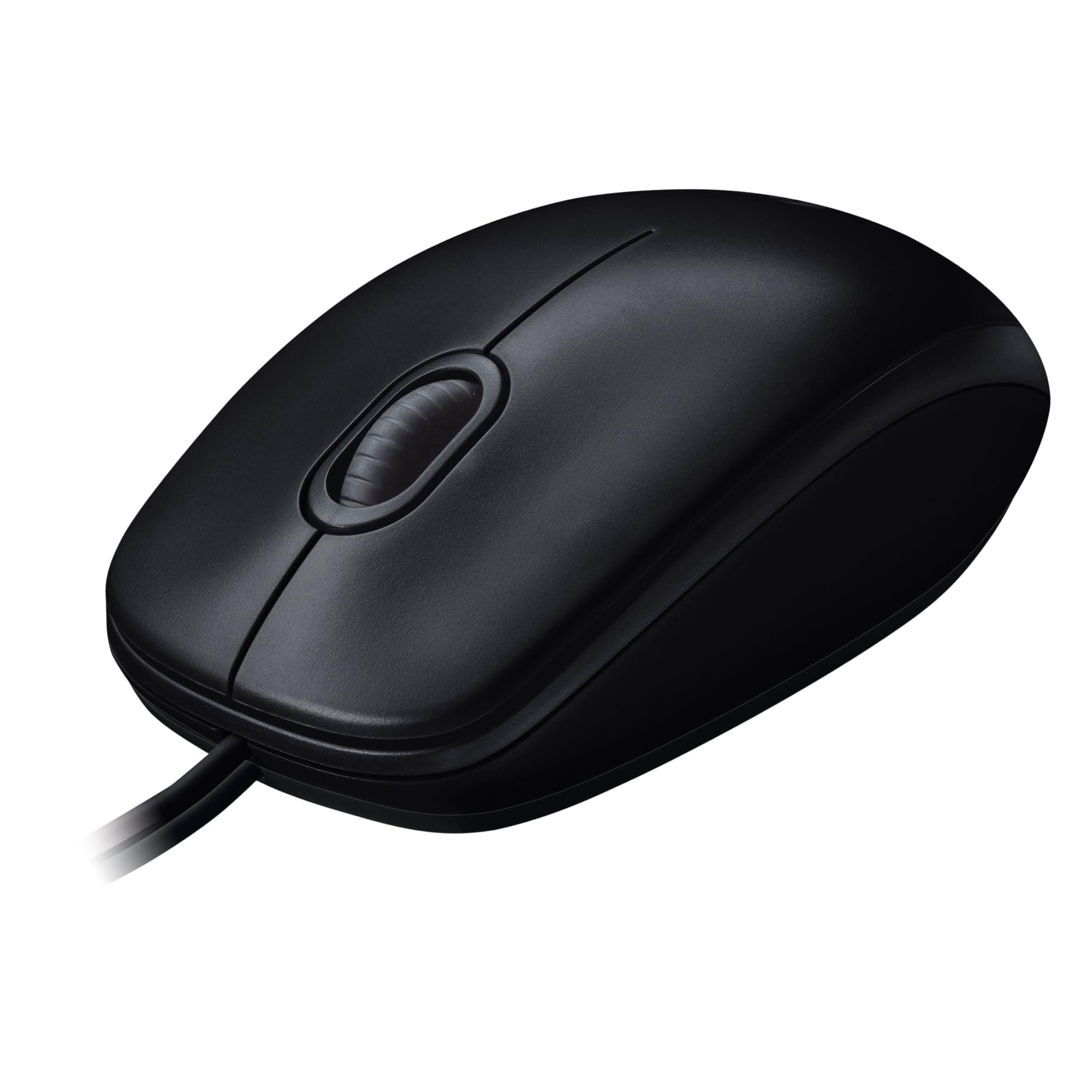 M100 Wired USB Mouse, 3-Buttons,1000 DPI Optical Tracking, Ambidextrous, Compatible with PC, Mac, Laptop - Black