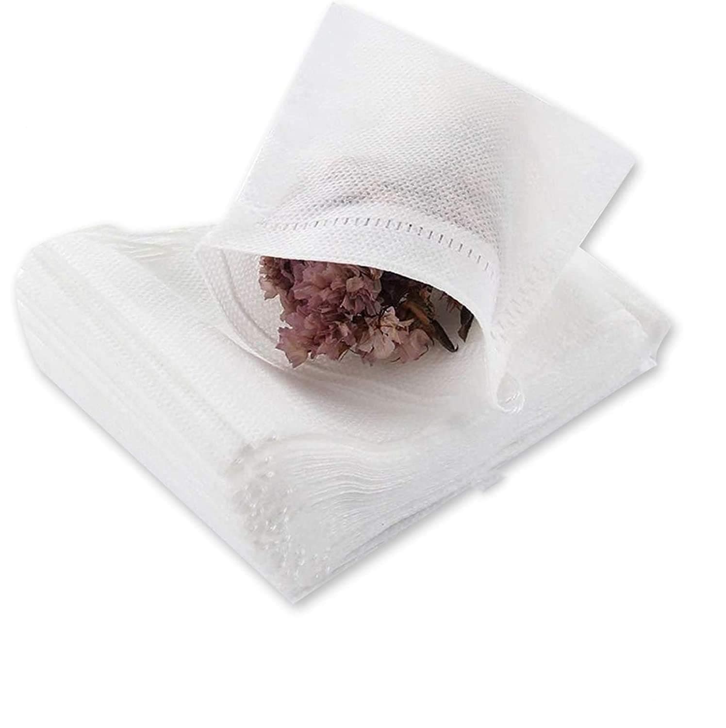 400 Pcs Tea Filter Bags Disposable Empty Tea Bags Drawstring Seal Tea Infusers Bag for Loose Leaf Teal (3.54 x 2.75 inch)