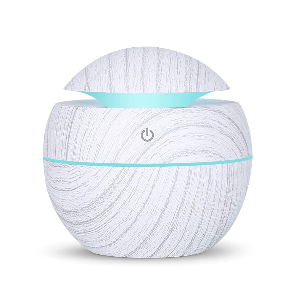 Mini Air Humidifier 130ml Ultrasonic Cool Mist Mini Diffuser Compact with LED Night Light For Office Home Bedroom Living Room Study Yoga Spa