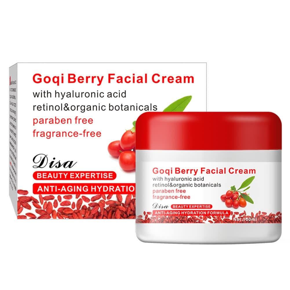 Wolfberry Facial Cream Anti-oxidant improve Tone Face Cream Hyaluronic Acid Moisturizing Anti-aging Firming Goji Berry Cream