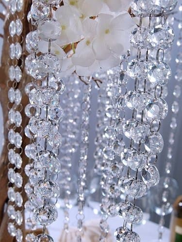 CC04 - Kristall Girlande, Transparent, 1 x 1 m lang)