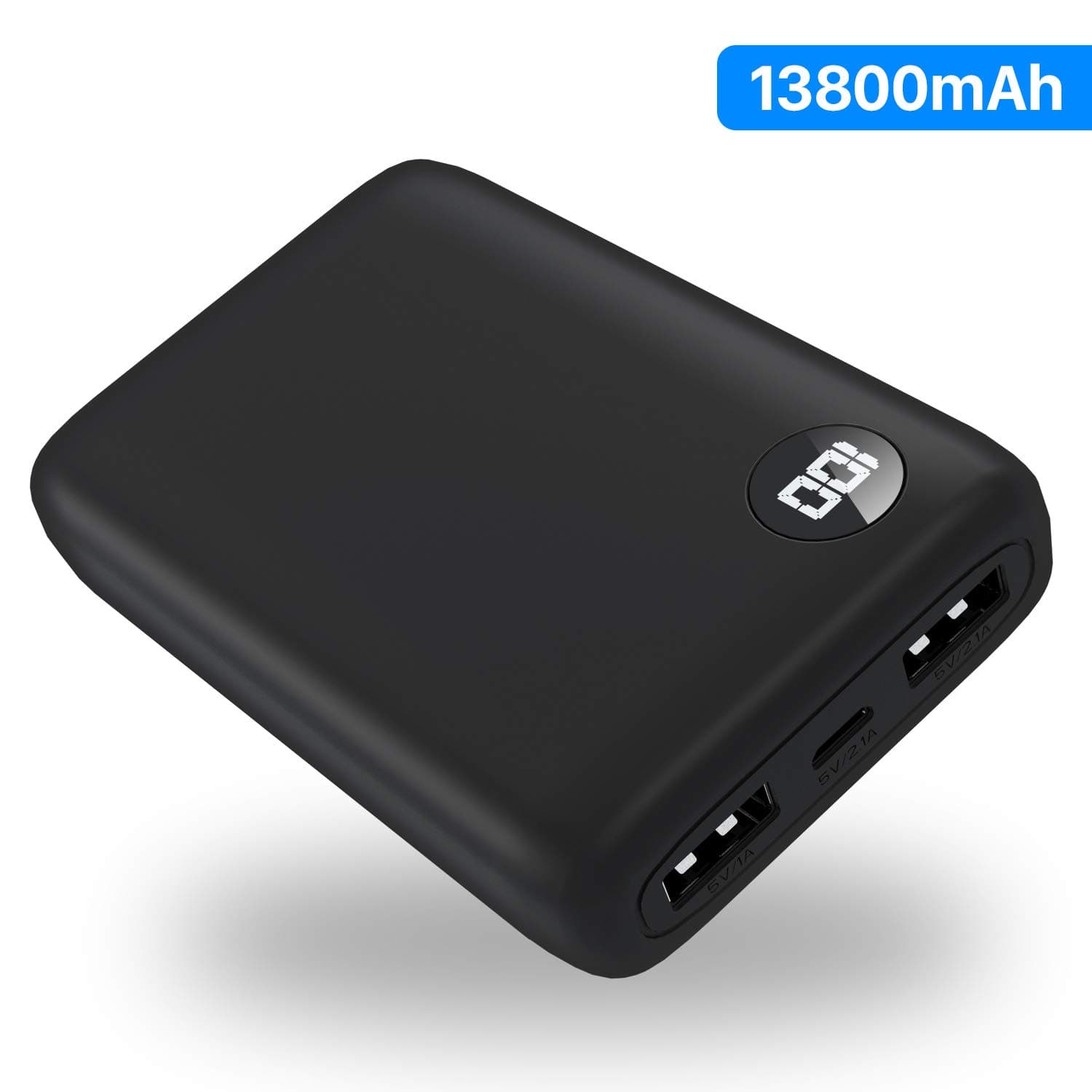 TQTHL Power Bank, 13800mAh ultra high capacity mini portable charger power banks with double USB port output for iPhone xr/8/7/6/SE, iPad and Samsung Galaxy S8/S7 Huawei Smart Phone