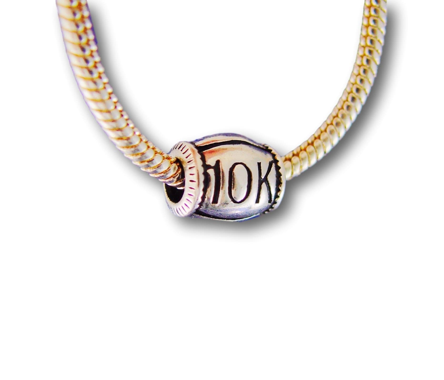 LifeSong Collection Women's Sterling Silver Plated European Charm Bead 10K Race Runner