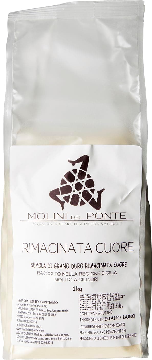 Sicilian Semola Rimacinata Durum Wheat Flour - Molini del Ponte, Castelvetrano Sicily