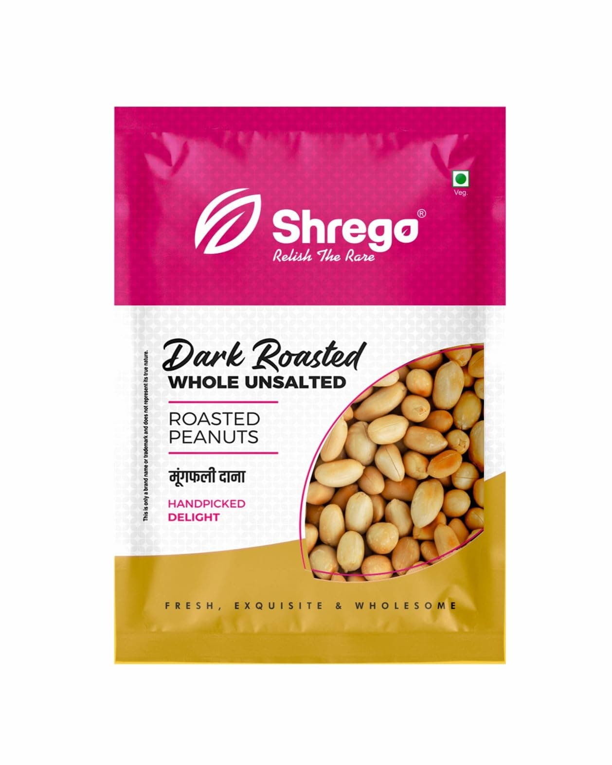 Dark Roasted Whole Peanut Unsalted 360G, Snack & Namkeen (Vacuum Packed)