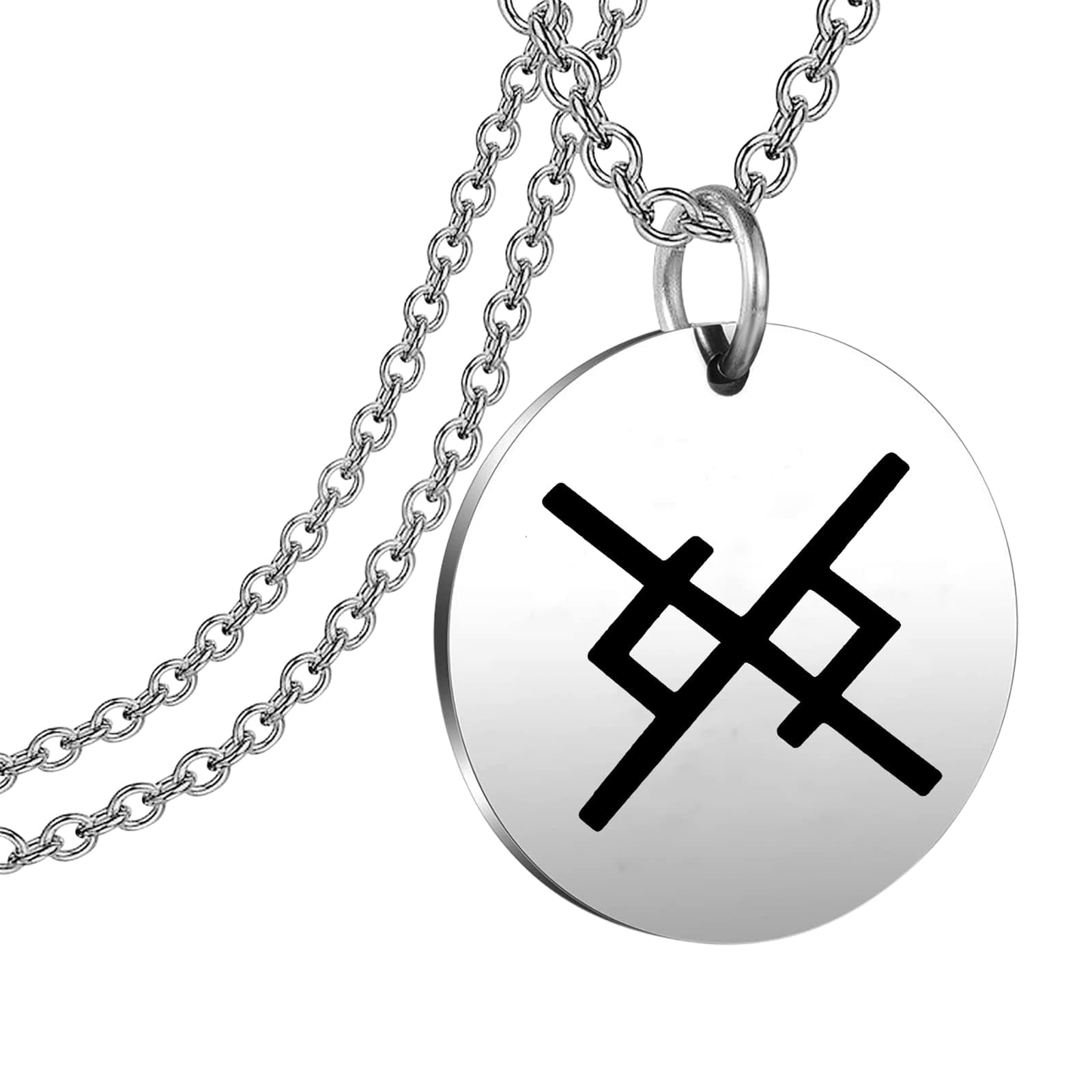 Eternal Love Bind Rune Pendant Necklace Nordic Viking Jewelry Gift